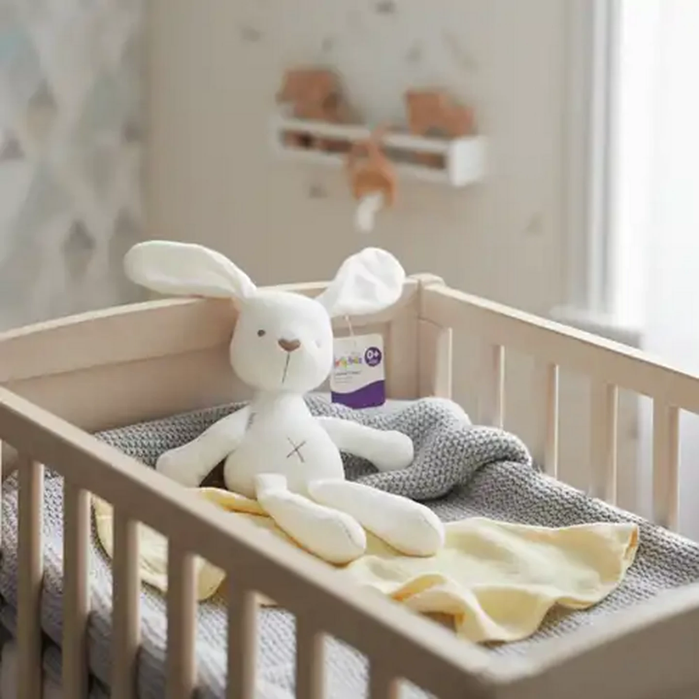 Image of Jolly Tots Basics White Plush Comfort Teddy 0 Months +