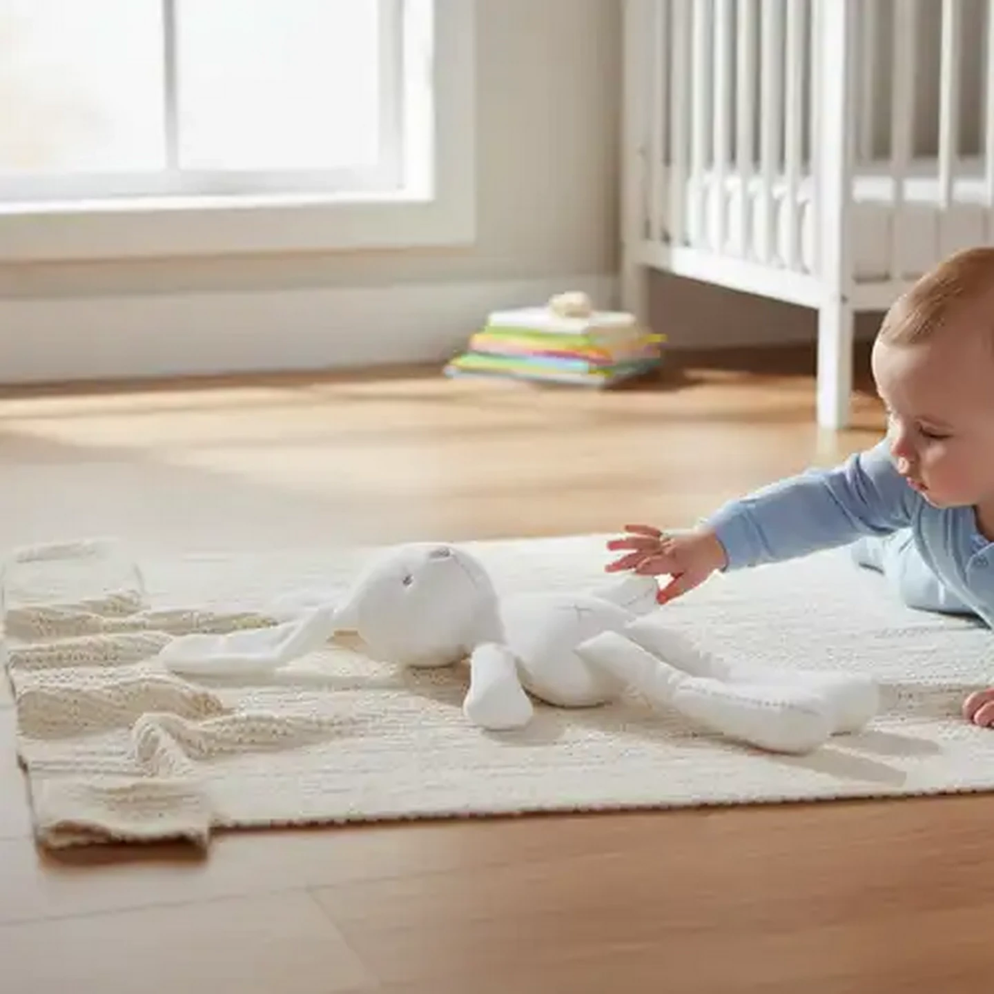 Image of Jolly Tots Basics White Plush Comfort Teddy 0 Months +