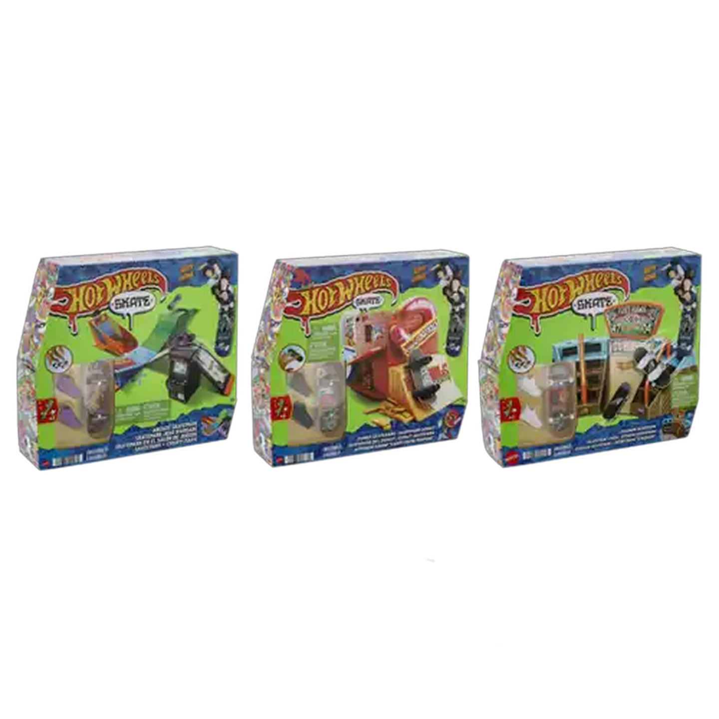 Image of Hot Wheels Skate Drop In Skate Set with Tony Hawk Fingerboard & Pair of Shoes