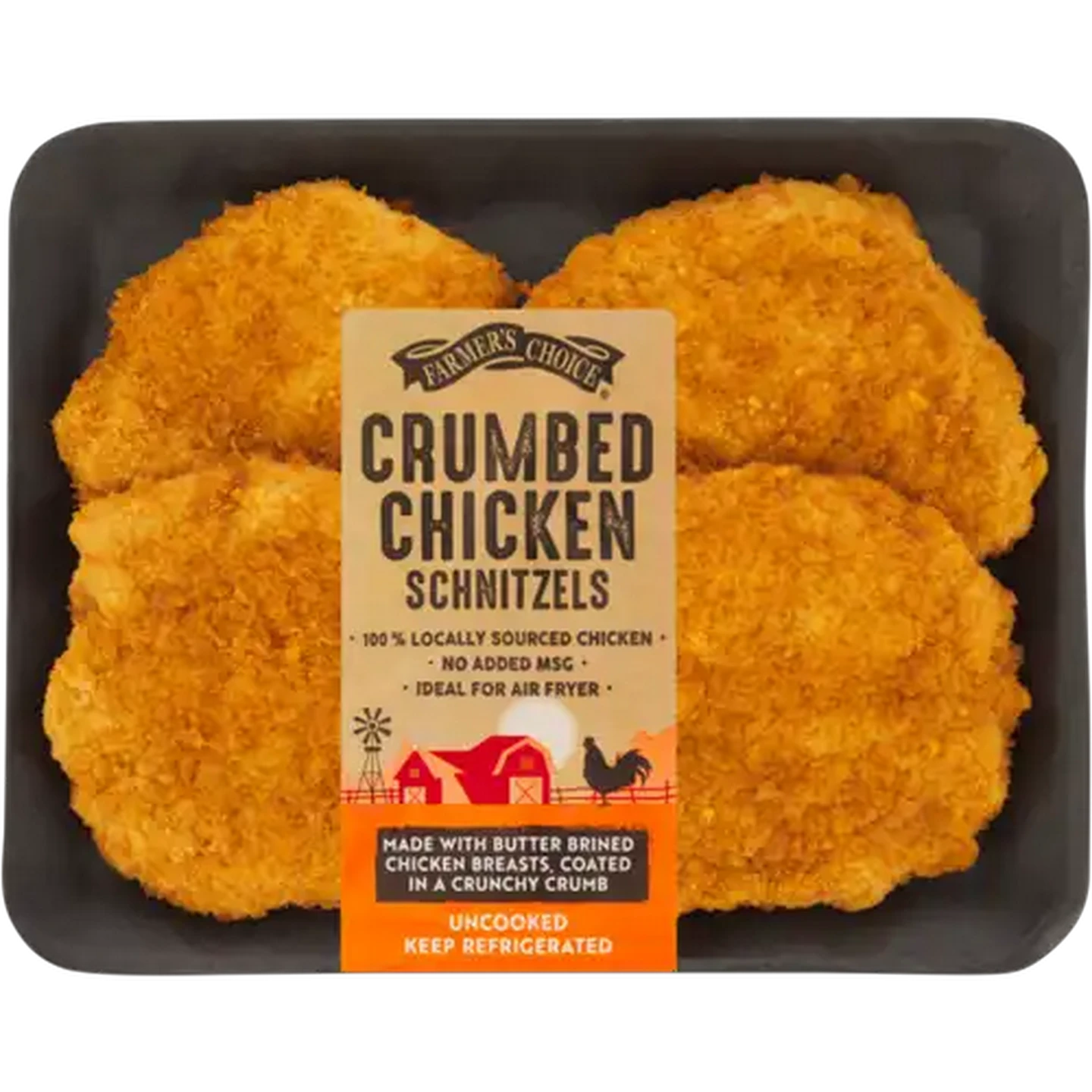 Image of Farmer's Choice Crumbed Chicken Schnitzels Per kg