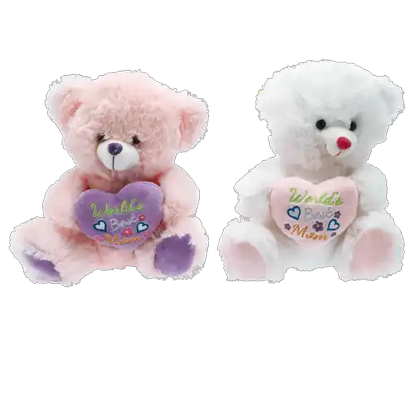 Image of World's Best Mom Sitting Plush Bear 26cm (Type May Vary)