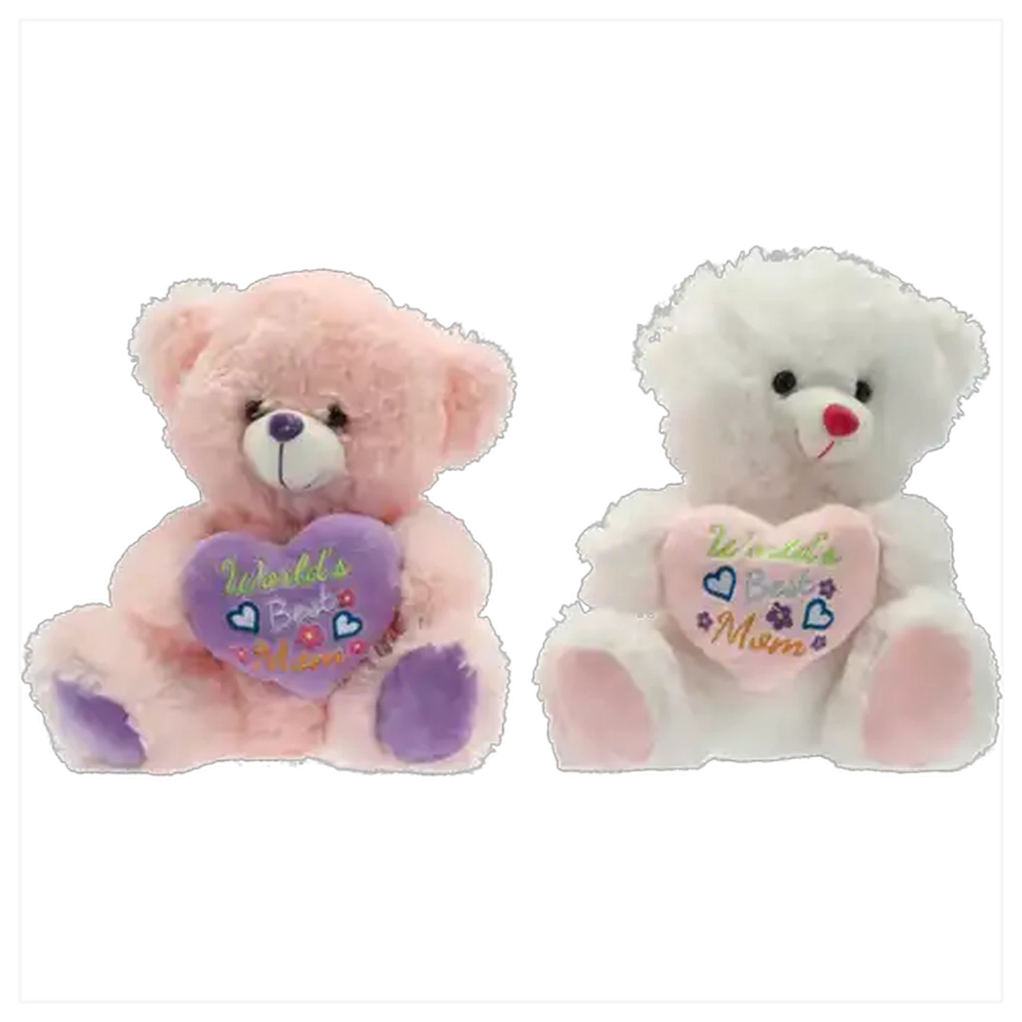 Image of World's Best Mom Sitting Plush Bear 26cm (Type May Vary)