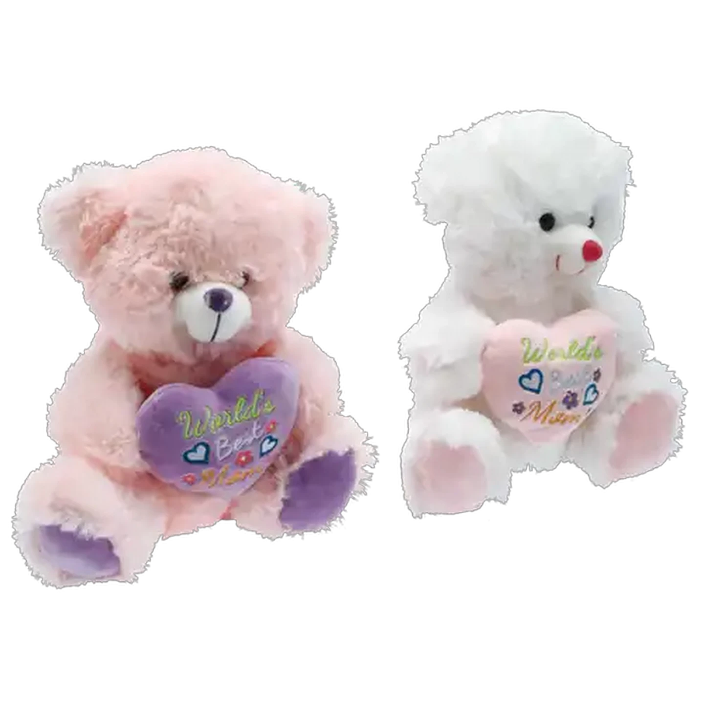 Image of World's Best Mom Sitting Plush Bear 26cm (Type May Vary)
