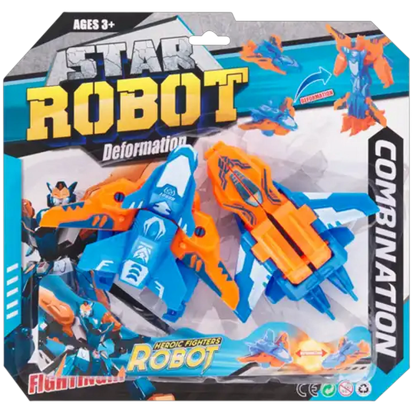 Image of Star Robot Deformation Heroic Fighters Robot 2 Piece (Type May Vary)