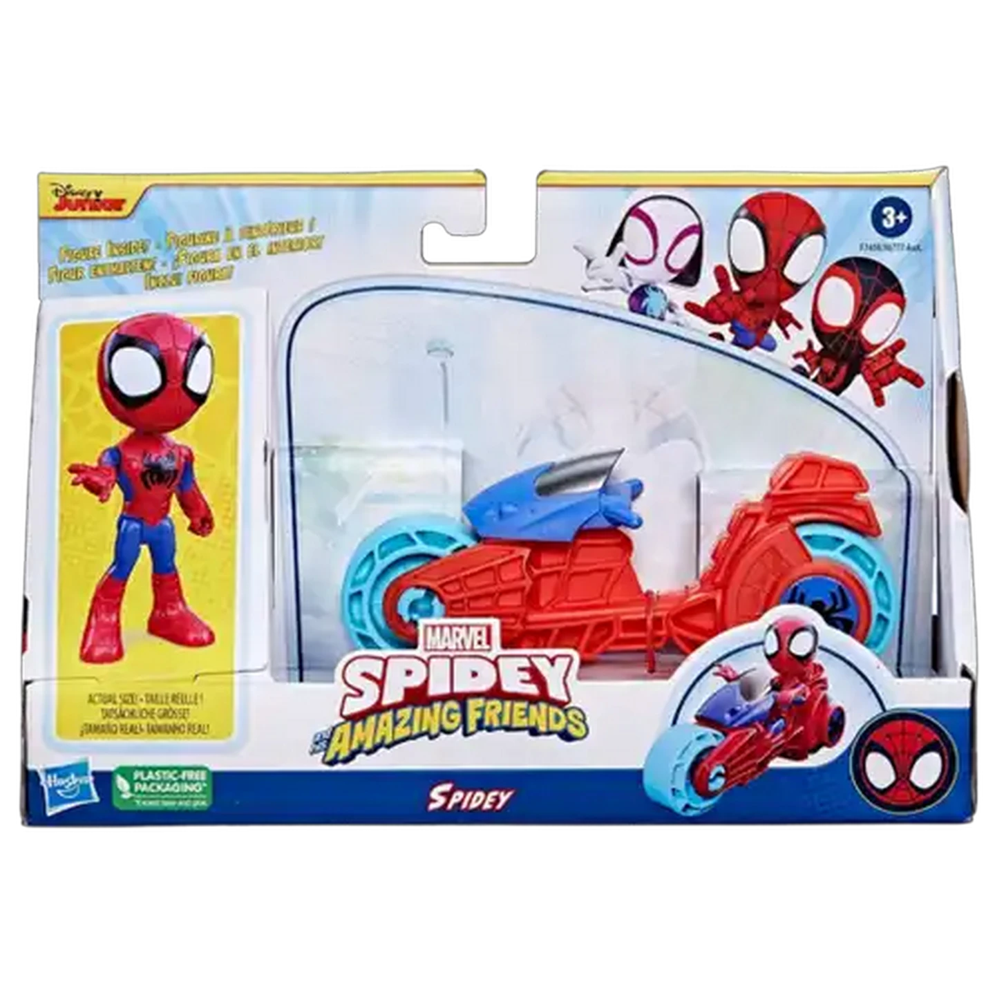 Image of Marvel Spidey Hero Figure & Motorcycle (Design May Vary)