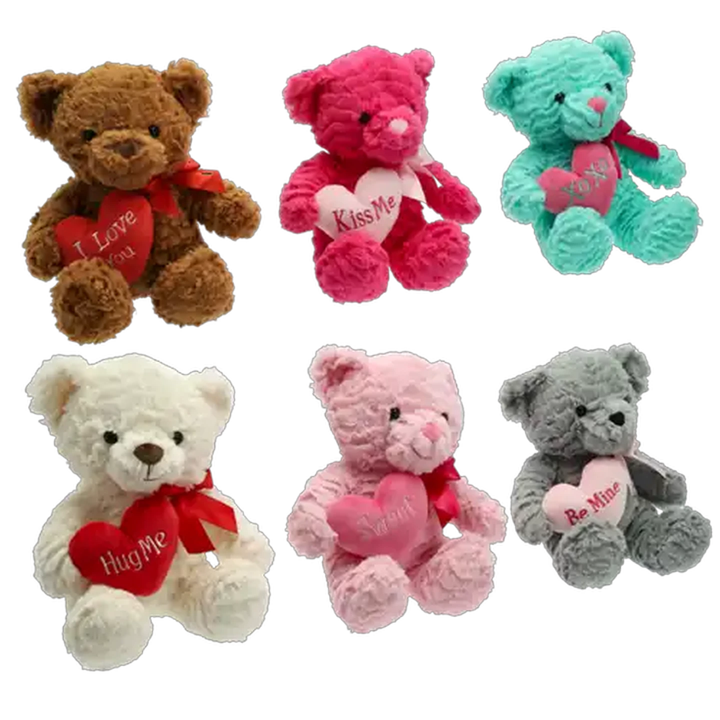 Image of Soft Touch Plush Bear with Heart 25cm (Design May Vary)