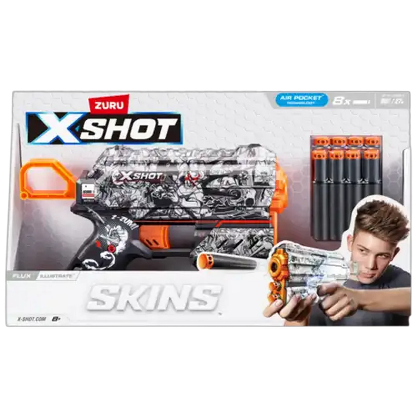 Checkers Sixty60 | XSHOT Skins Flux Dart Blaster 18.3cm Illustrate
