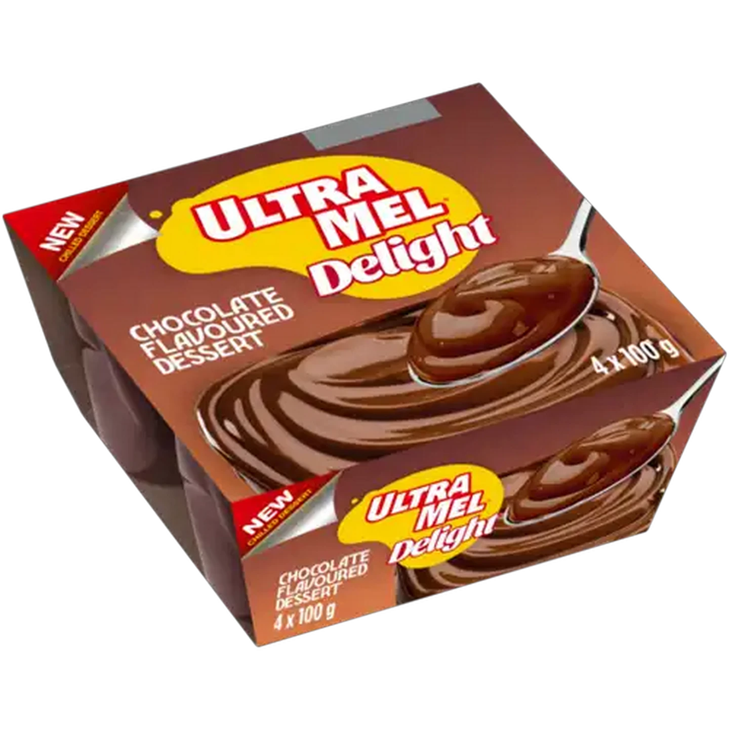 Image of Danone Ultra Mel Chocolate Flavoured Delight Dessert 4 x 100g