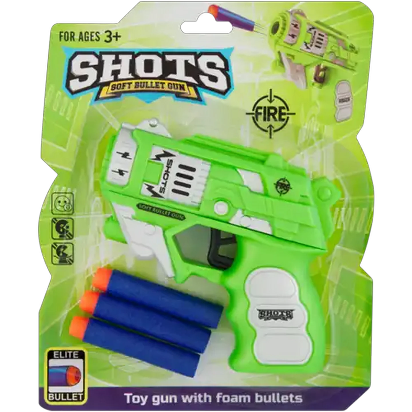 Image of Toy Gun with Foam Bullets 4 Piece