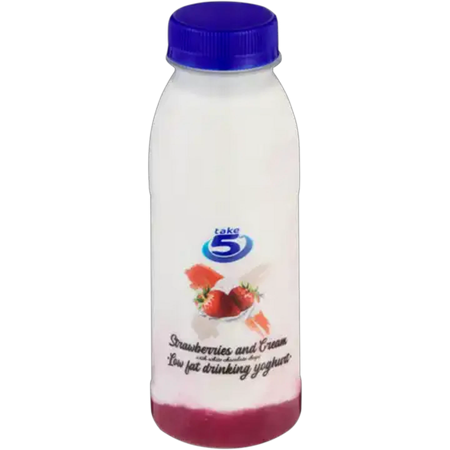 Image of Take 5 Strawberries and Cream Low Fat Drinking Yoghurt 300g
