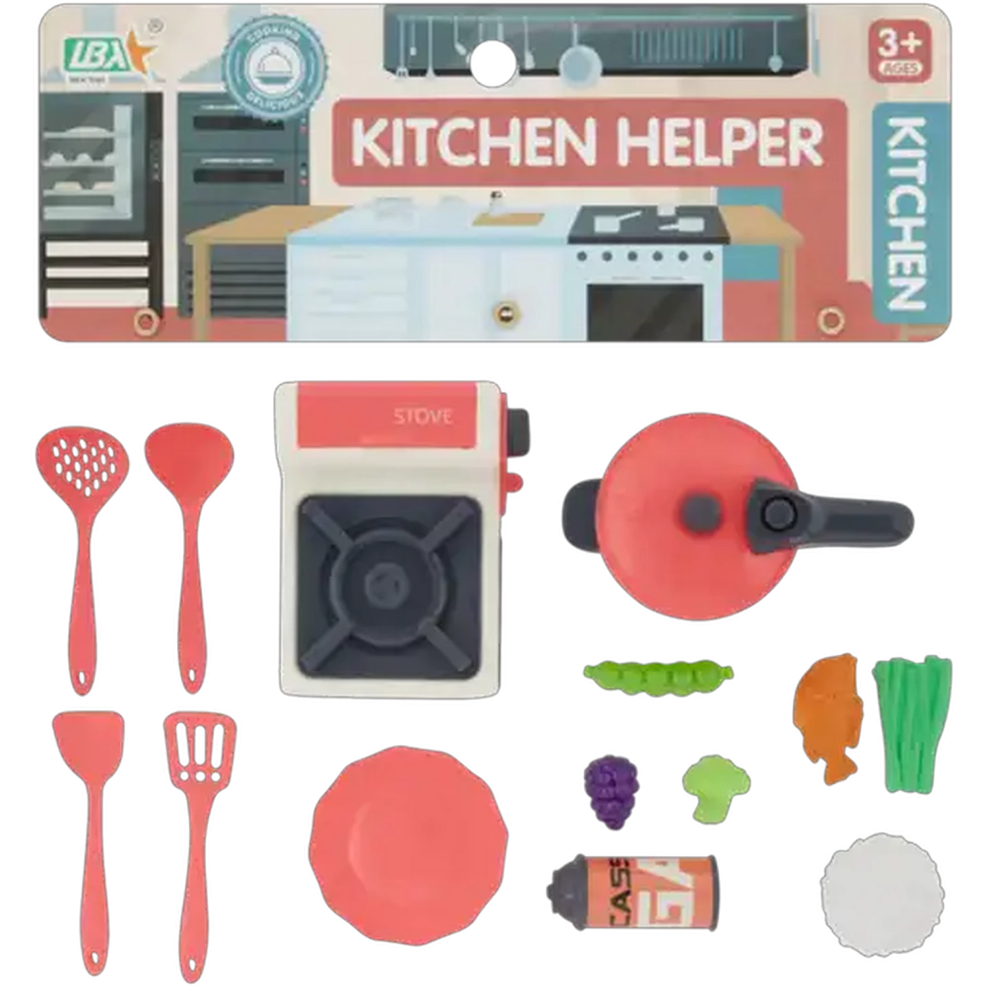 Image of Kitchen Helper Toy Cooking Set (Colour May Vary)