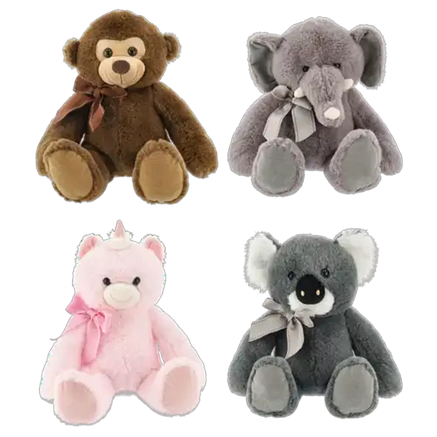 Image of Sitting Animal Soft Plush Toy 43cm (Design May Vary)