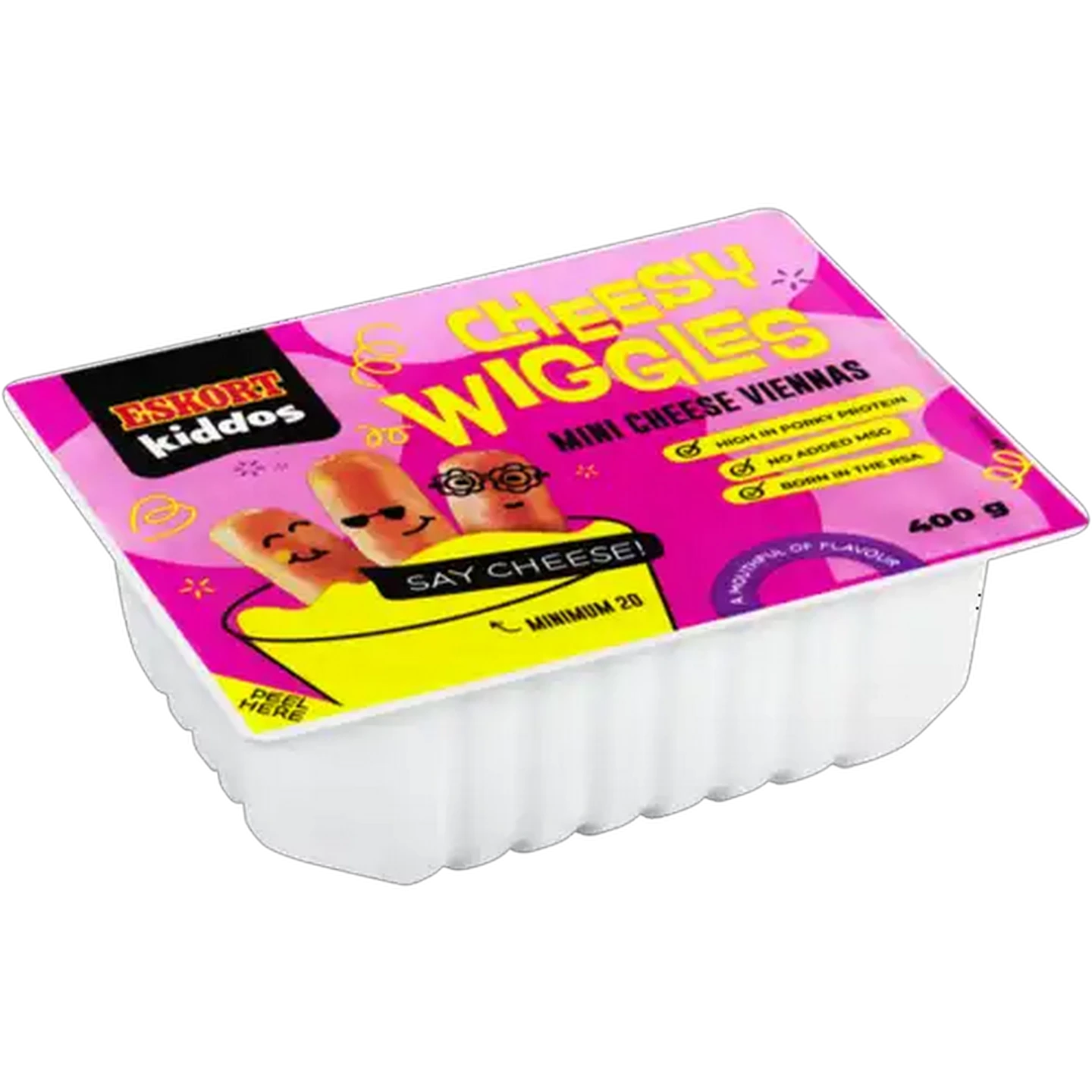 Image of Eskort Kiddos Frozen Cheesy Wiggles Mini Cheese Viennas 400g