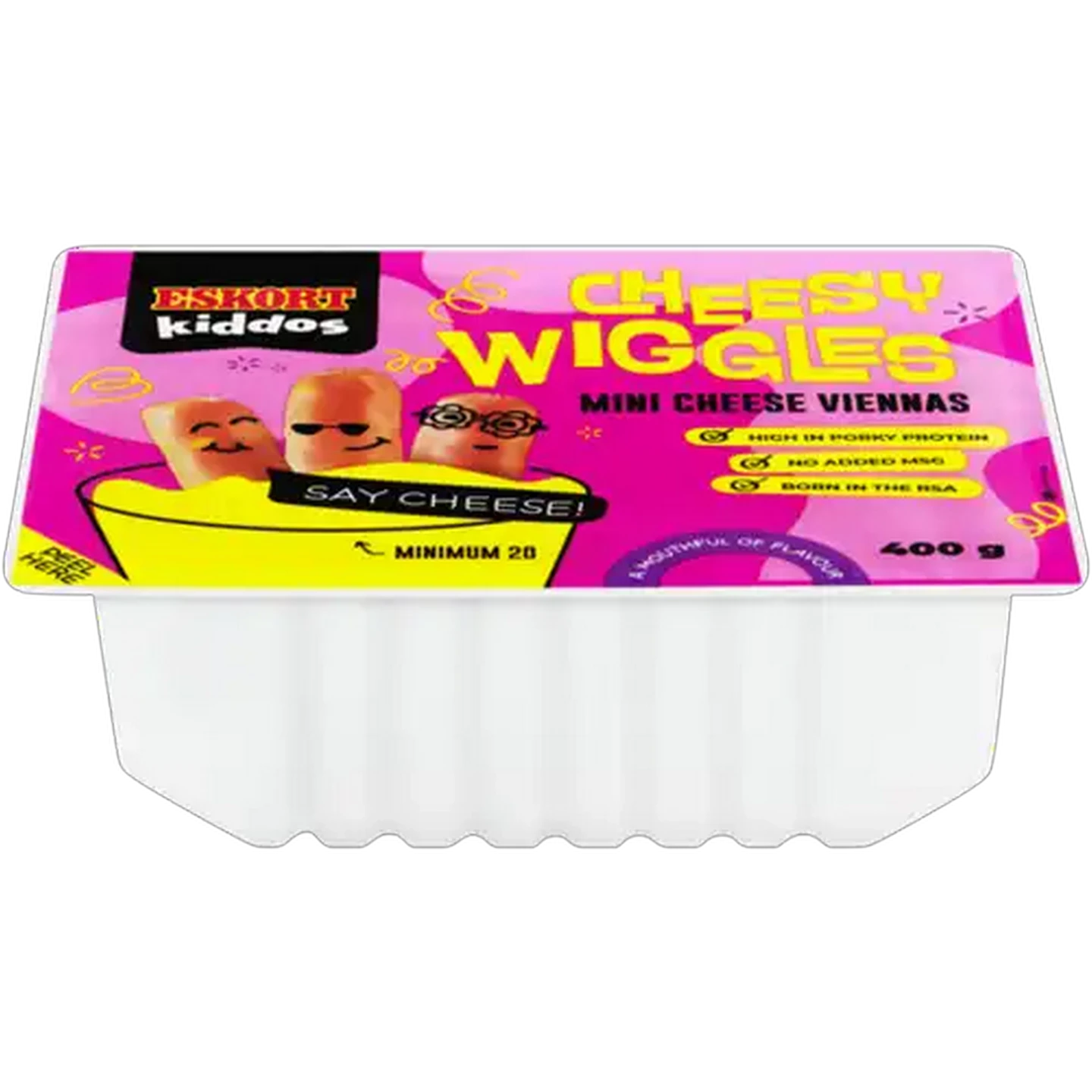 Image of Eskort Kiddos Frozen Cheesy Wiggles Mini Cheese Viennas 400g