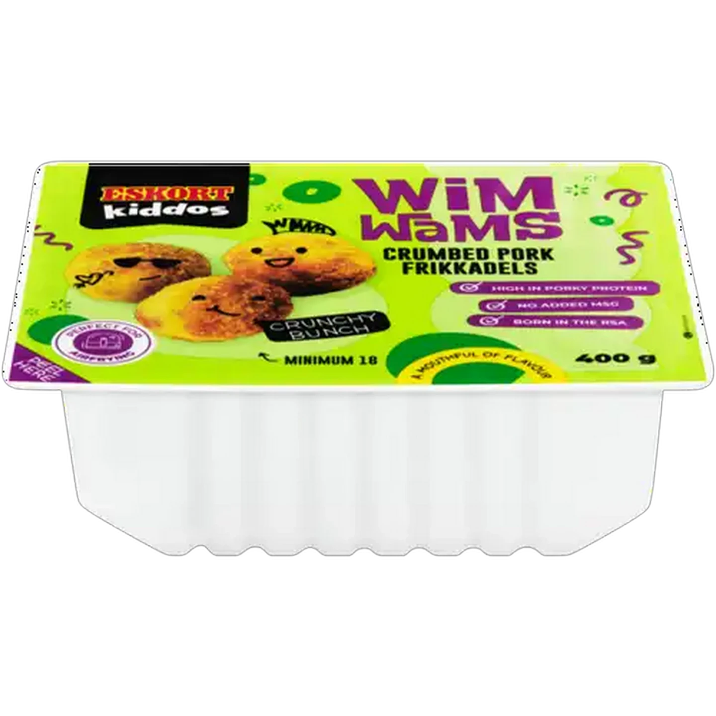 Image of Eskort Kiddos Frozen Wim Wams Crumbed Pork Frikkadels 400g