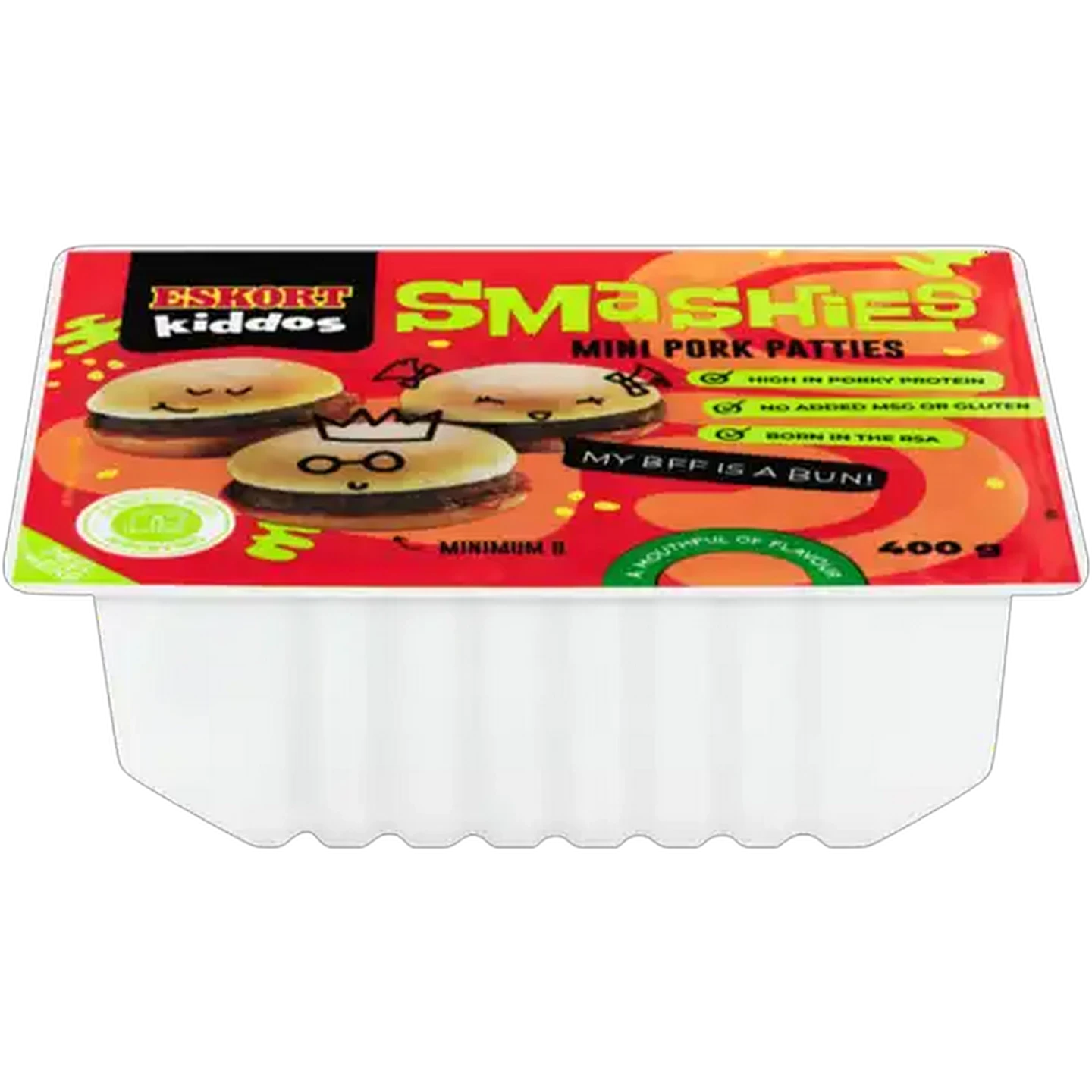 Image of Eskort Kiddos Frozen Smashies Mini Pork Patties 400g