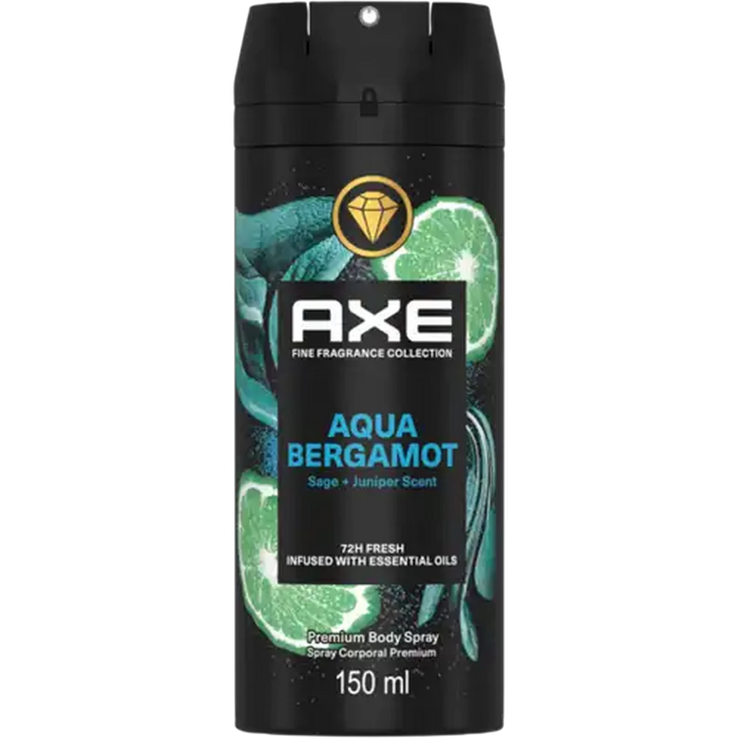 Image of AXE Fine Fragrance Collection Aqua Bergamot Premium Body Spray 150ml