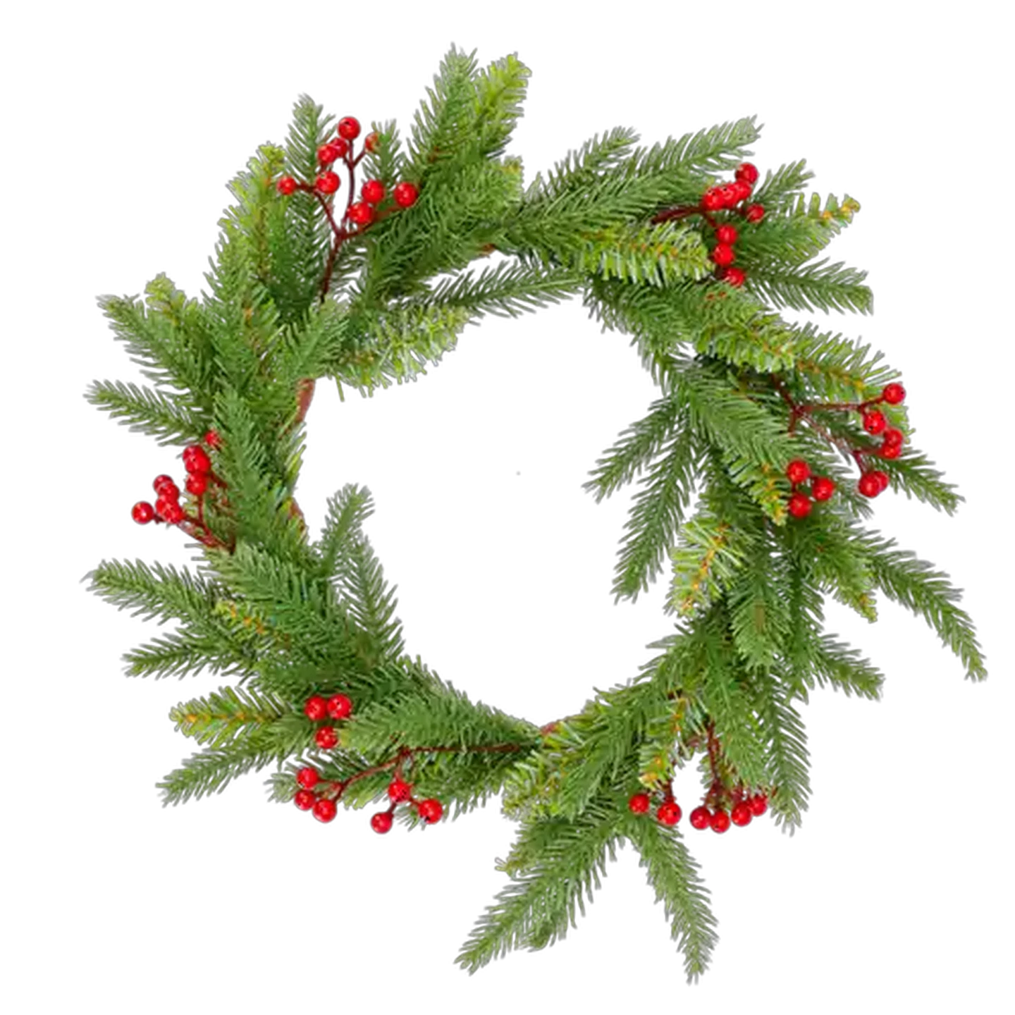 Image of Bauble Decorated Christmas Wreath 40cm (Colour May Vary)