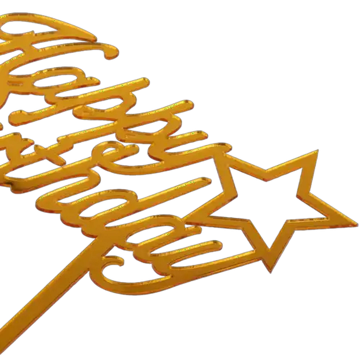 Image of Occasions Acrylic Gold Happy Birthday Cake Topper