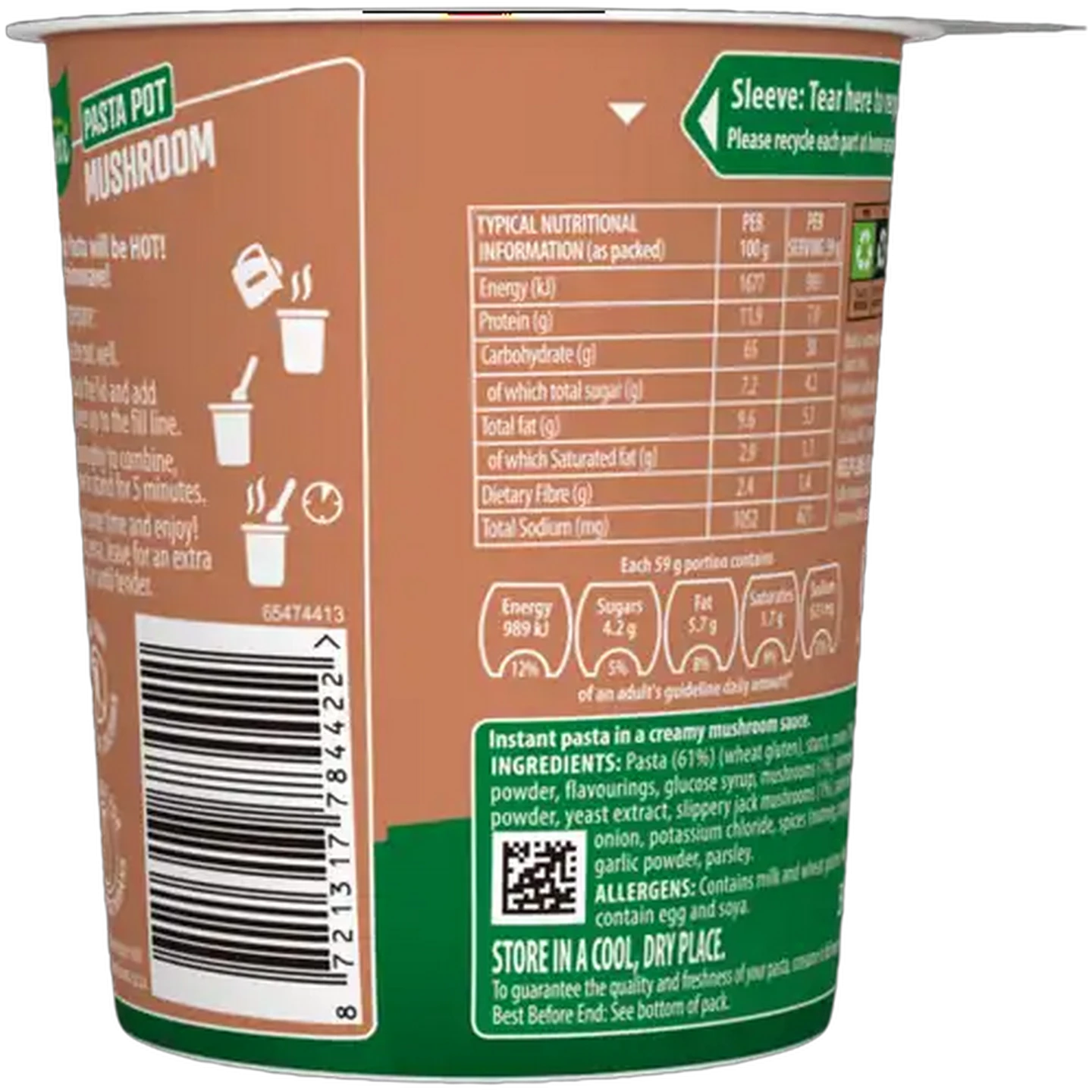 Image of Knorr Mushroom Pasta Pot 59g