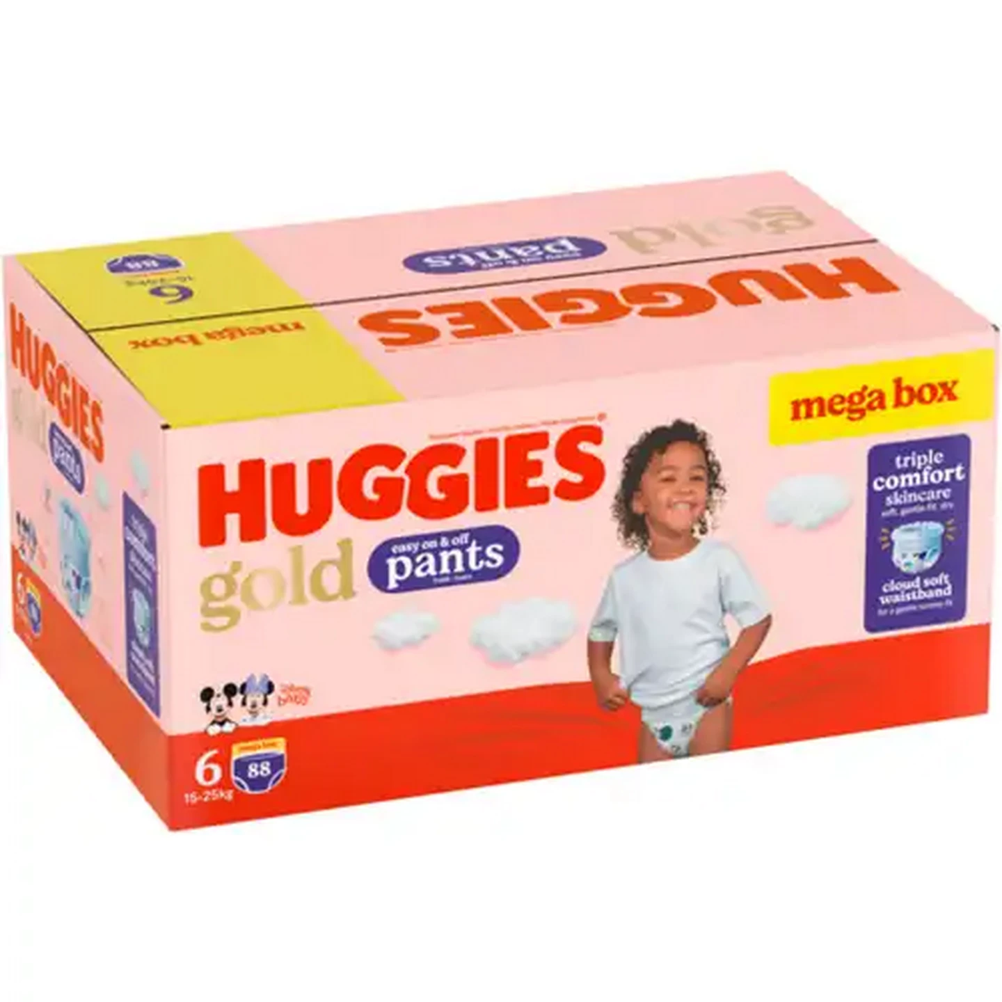 Image of Huggies Gold Skin Soft Size 6 Disposable Nappy Pants 88 Pack