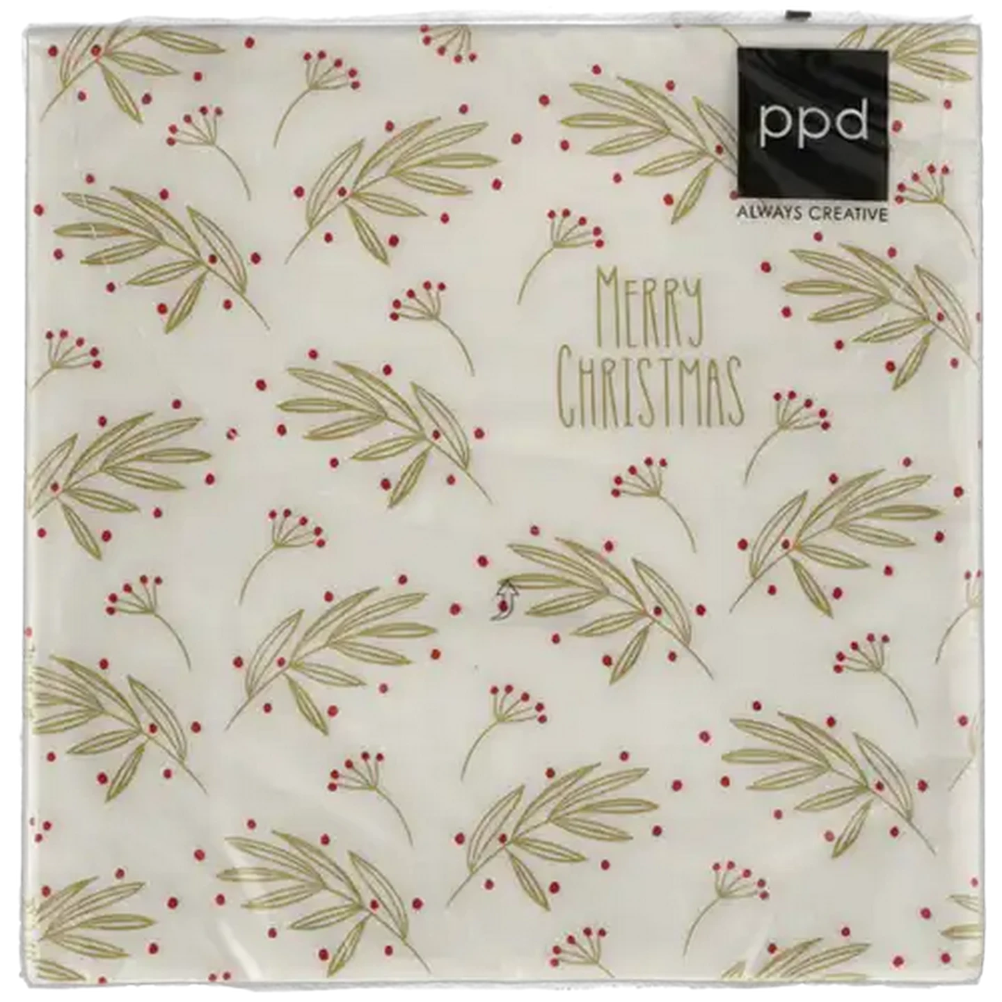 Image of Paperproducts Design (PPD) Starlight Christmas Napkins 33 x 33cm