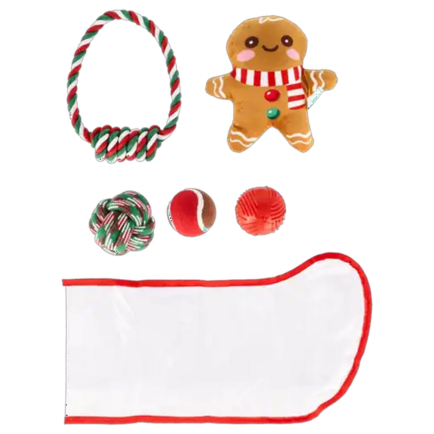 Image of Santa's Choice Christmas Dog Toys 5-Piece