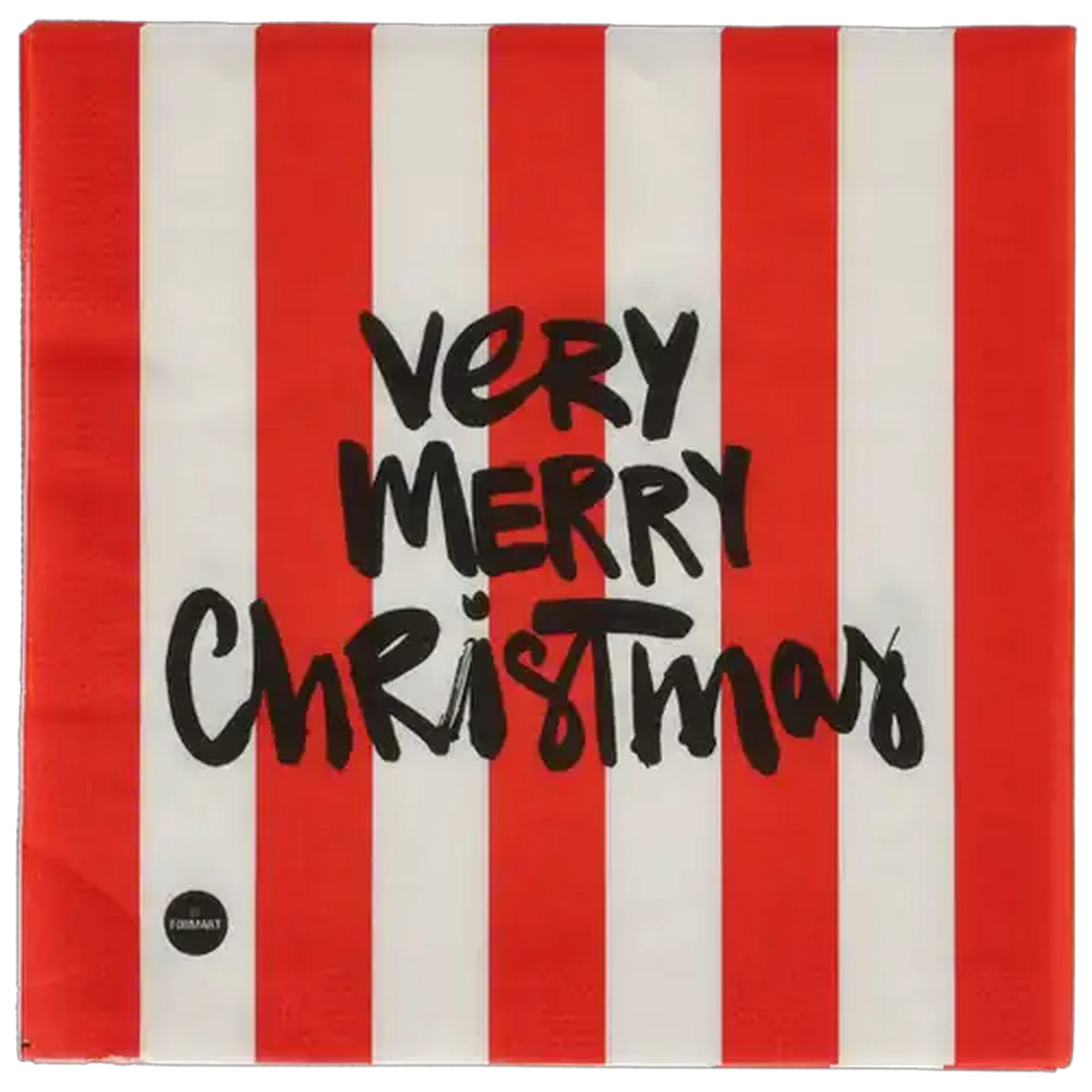 Image of Paperproducts Design (PPD) Red Stripe Christmas Napkins 33 x 33cm