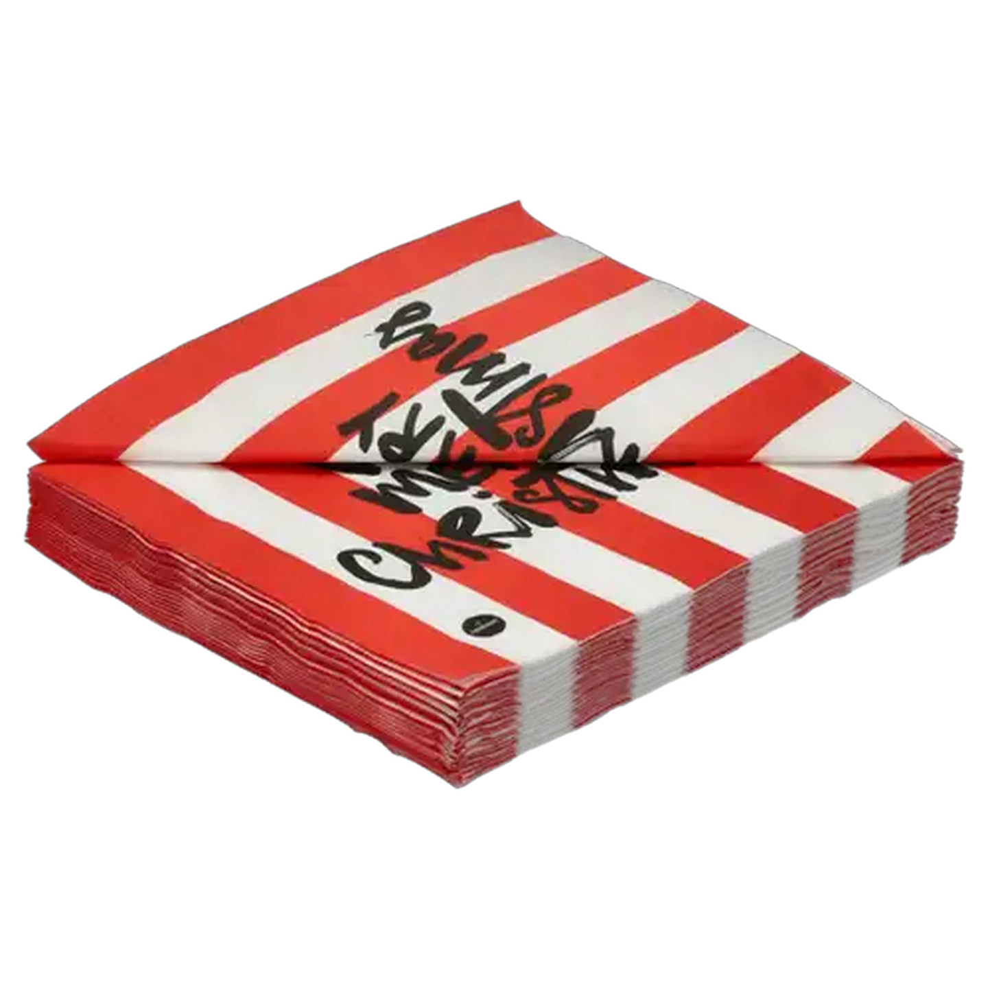 Image of Paperproducts Design (PPD) Red Stripe Christmas Napkins 33 x 33cm