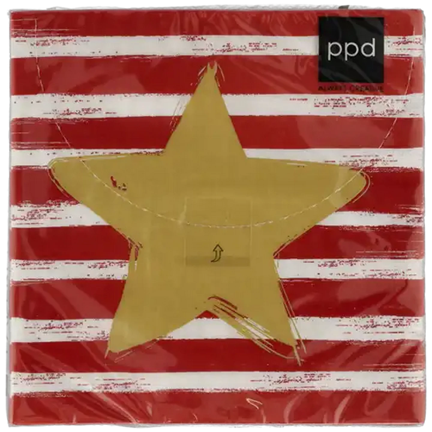Image of Paperproducts Design (PPD) Star & Stripe Christmas Napkins 33 x 33cm