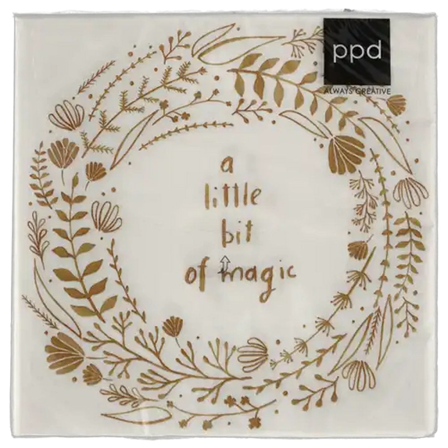 Image of Paperproducts Design (PPD) White Magic Christmas Napkins 33 x 33cm