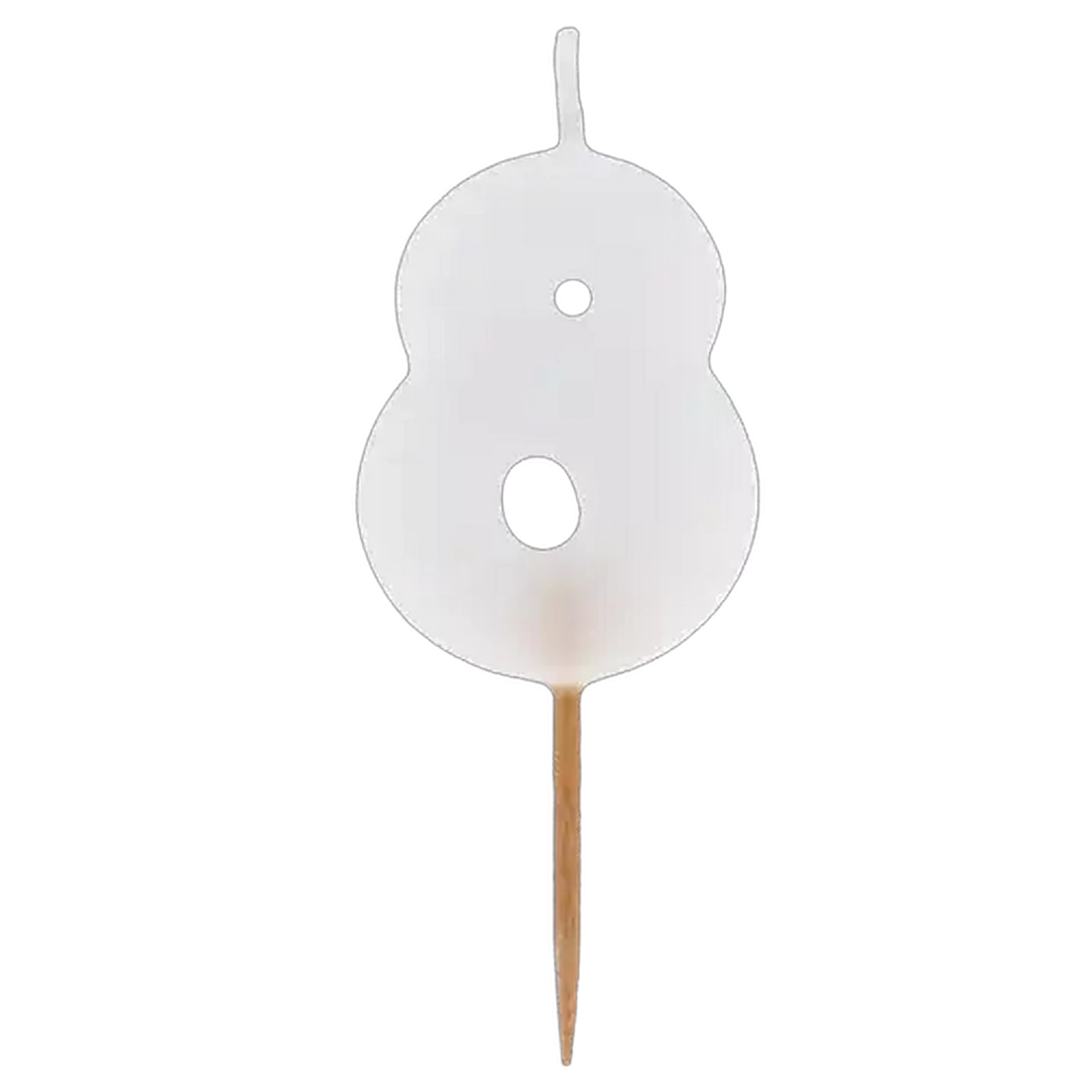 Image of Party Thingz White Number 8 Party Candle