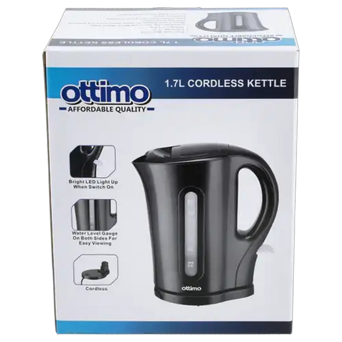 Image of Ottimo Cordless Kettle Black 1.7L