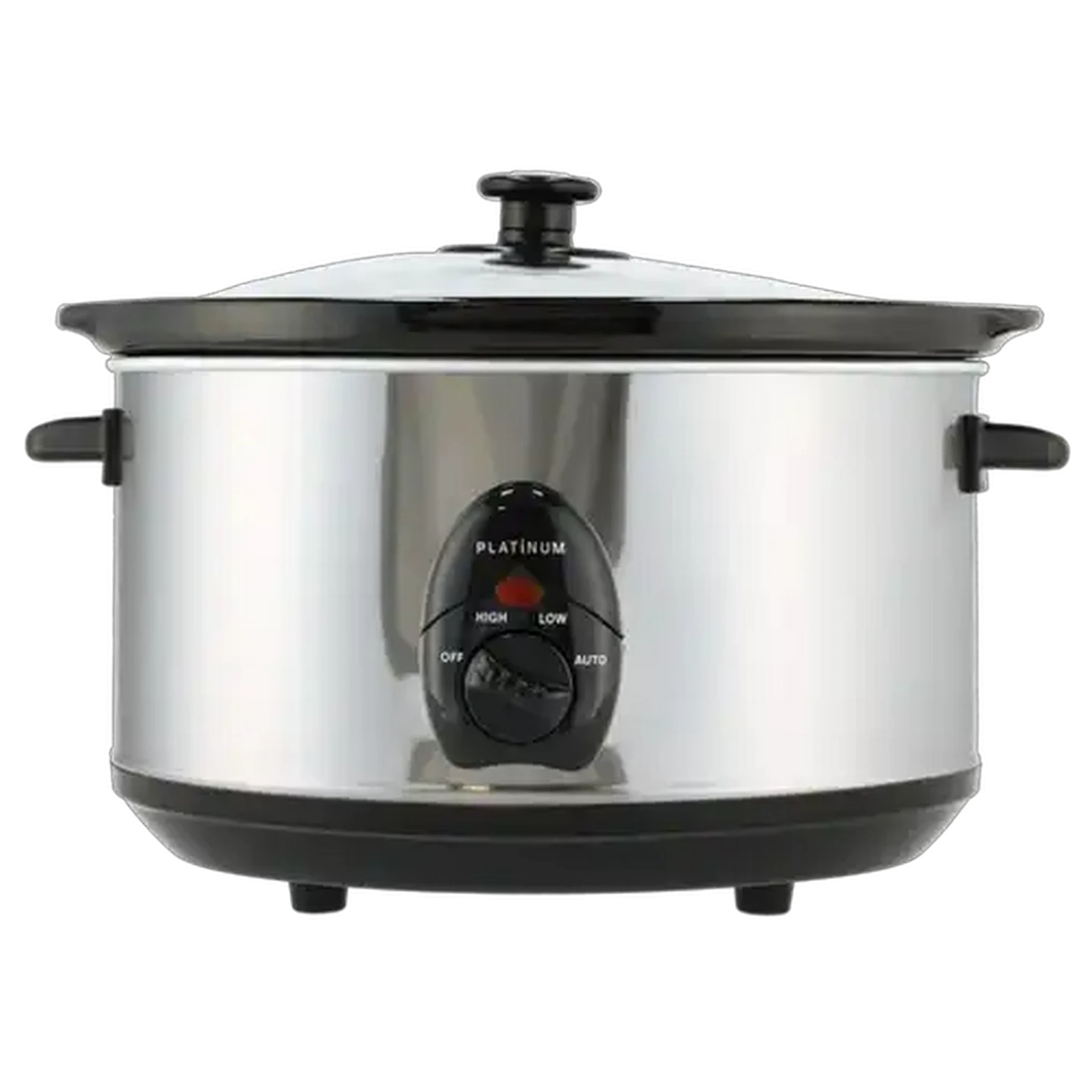 Image of Platinum Oval Slow Cooker with Glass Lid 3.5L