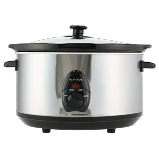 Platinum Oval Slow Cooker with Glass Lid 3.5L