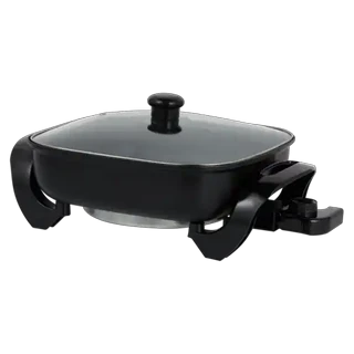 Platinum Electric Frying Pan with Glass Lid