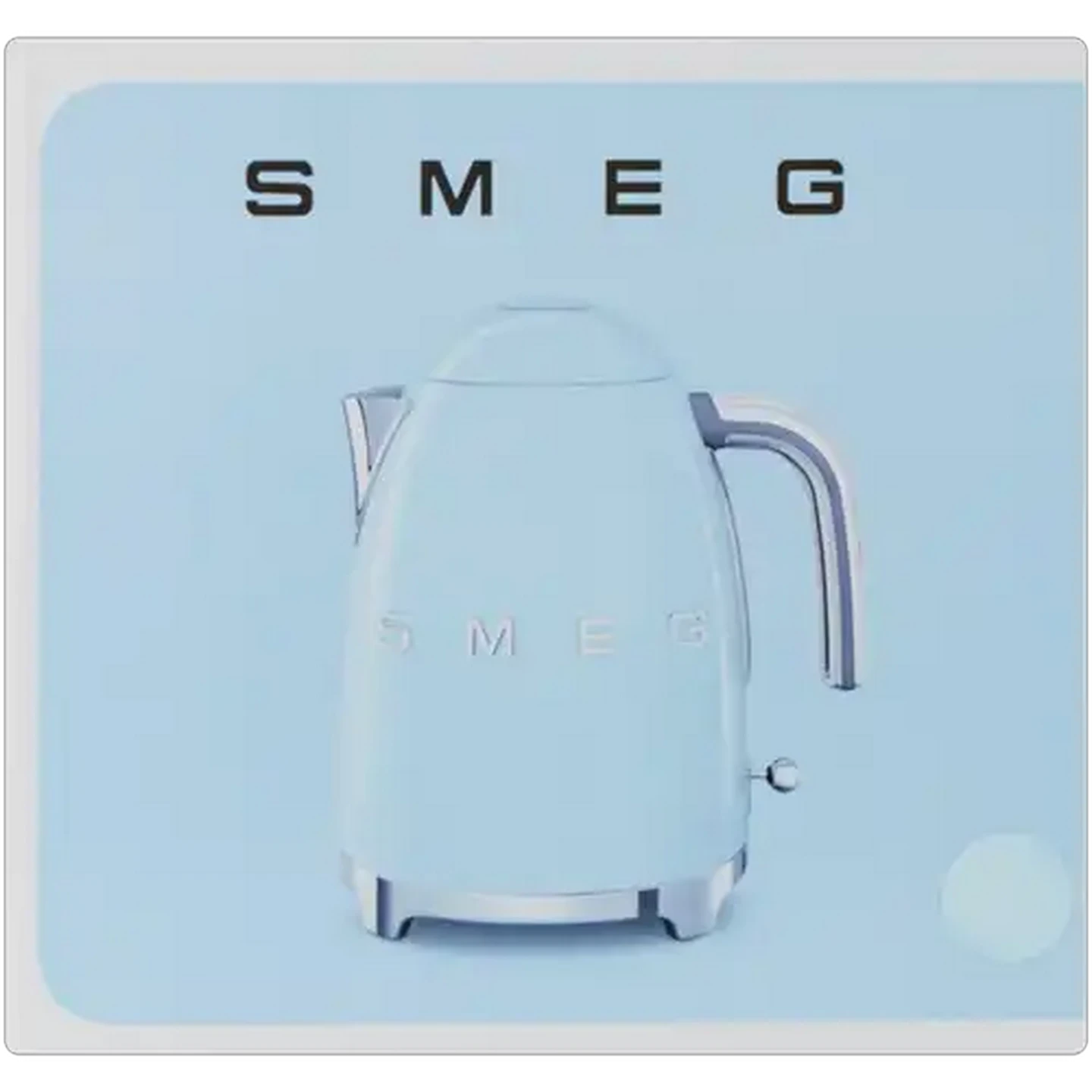 Image of Smeg Glossy Pastel Blue Retro Electric Kettle 1.7L