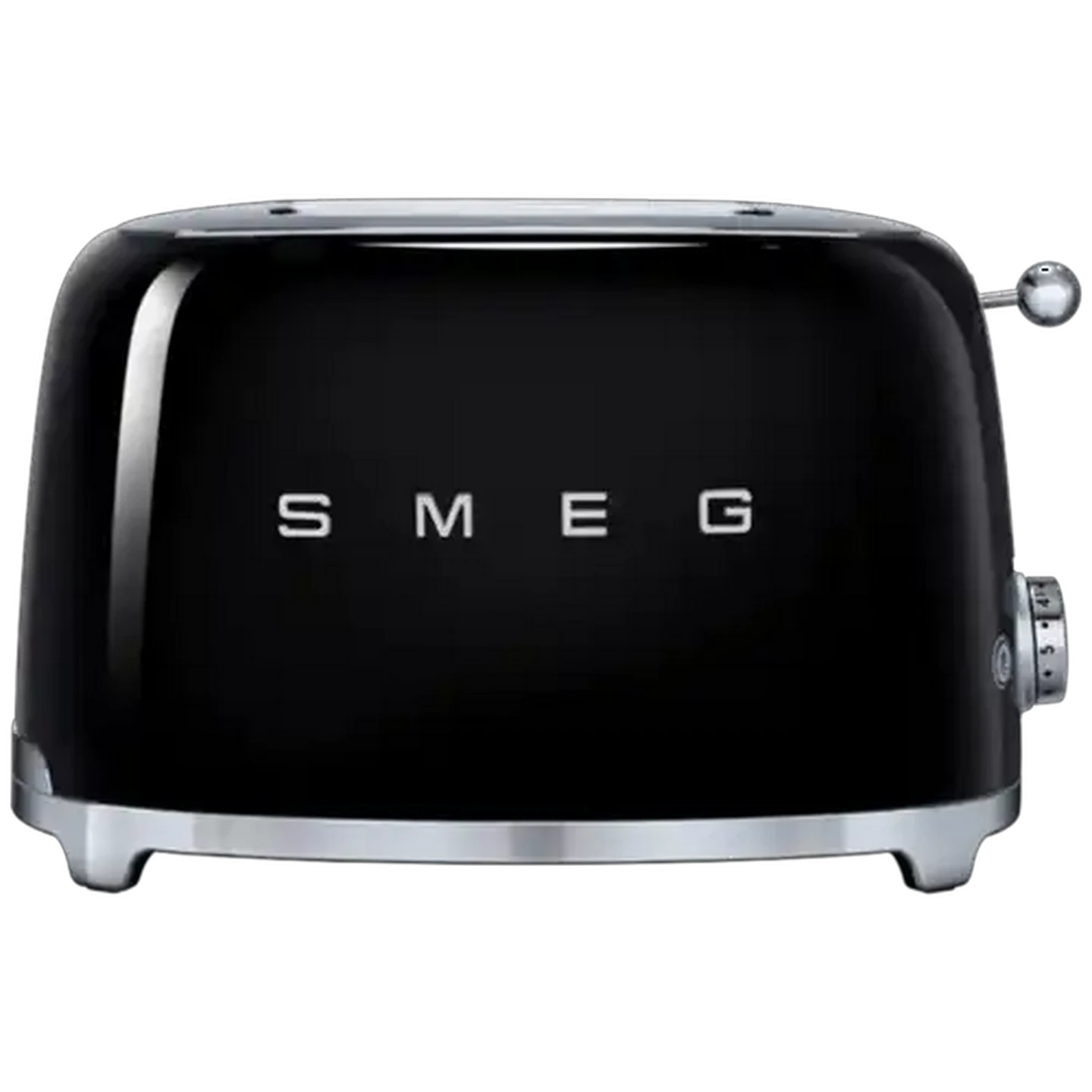 Image of Smeg Glossy Black Retro 2-Slice Toaster 950W