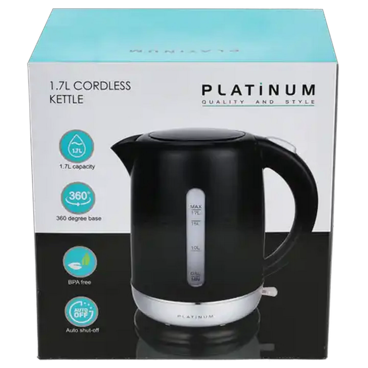 Image of Platinum Cordless Kettle Black 1.7L