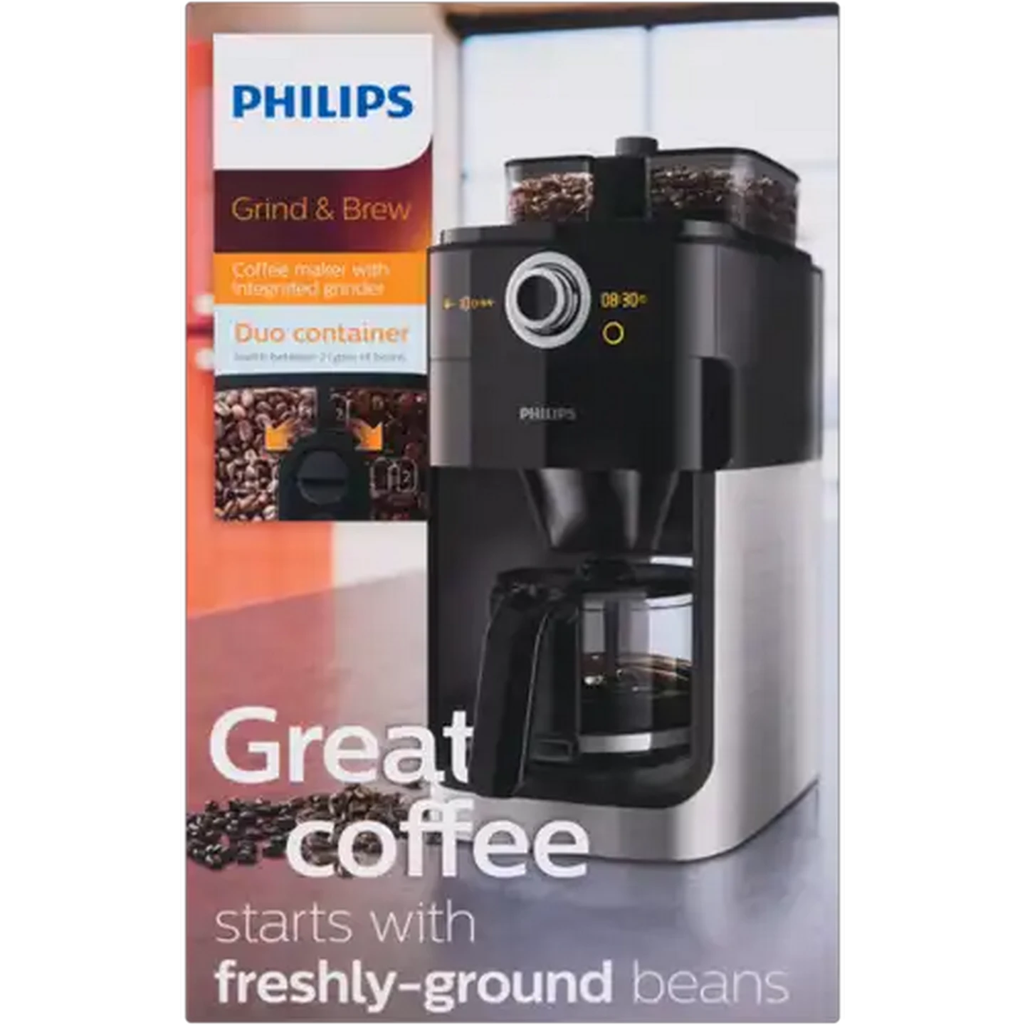 Image of Philips Grind & Brew Coffee Maker 1.2L