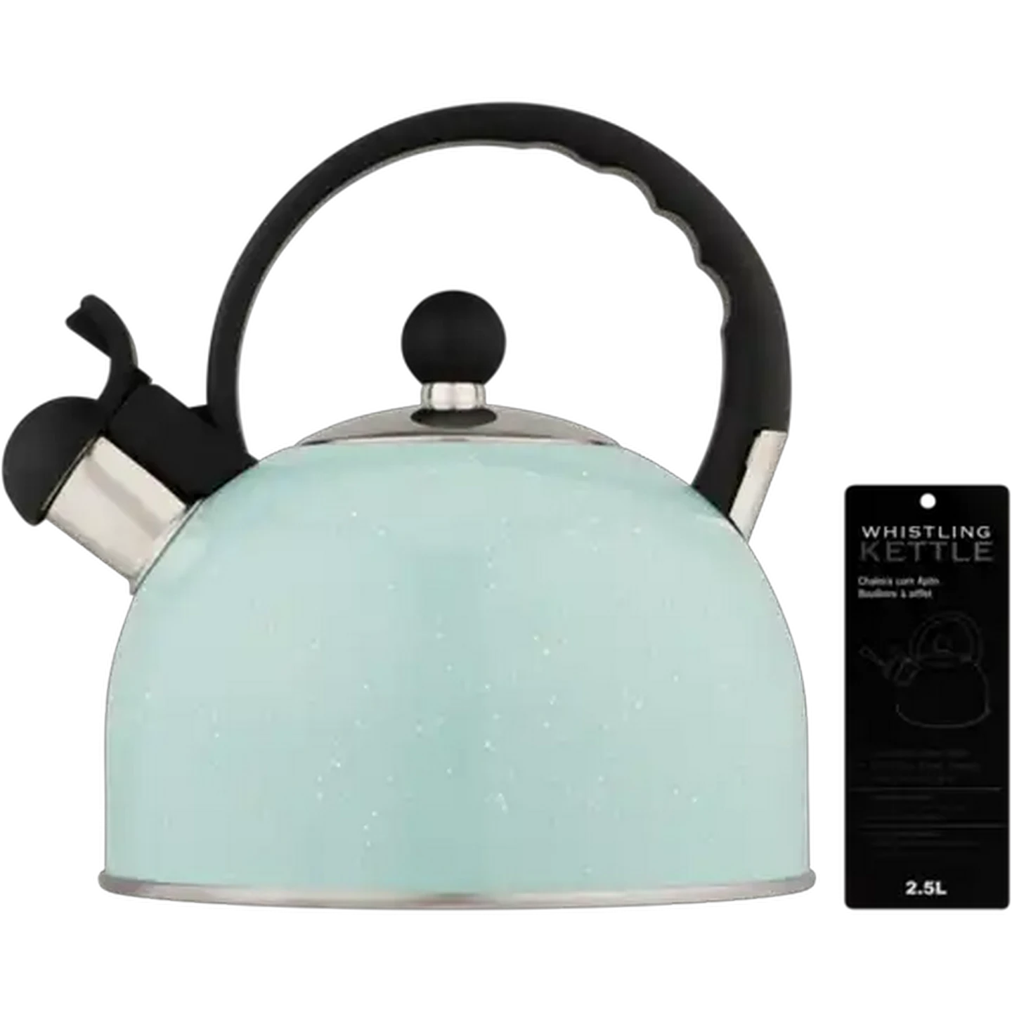Image of Blue Stainless Steel Whistling Kettle 2.5L