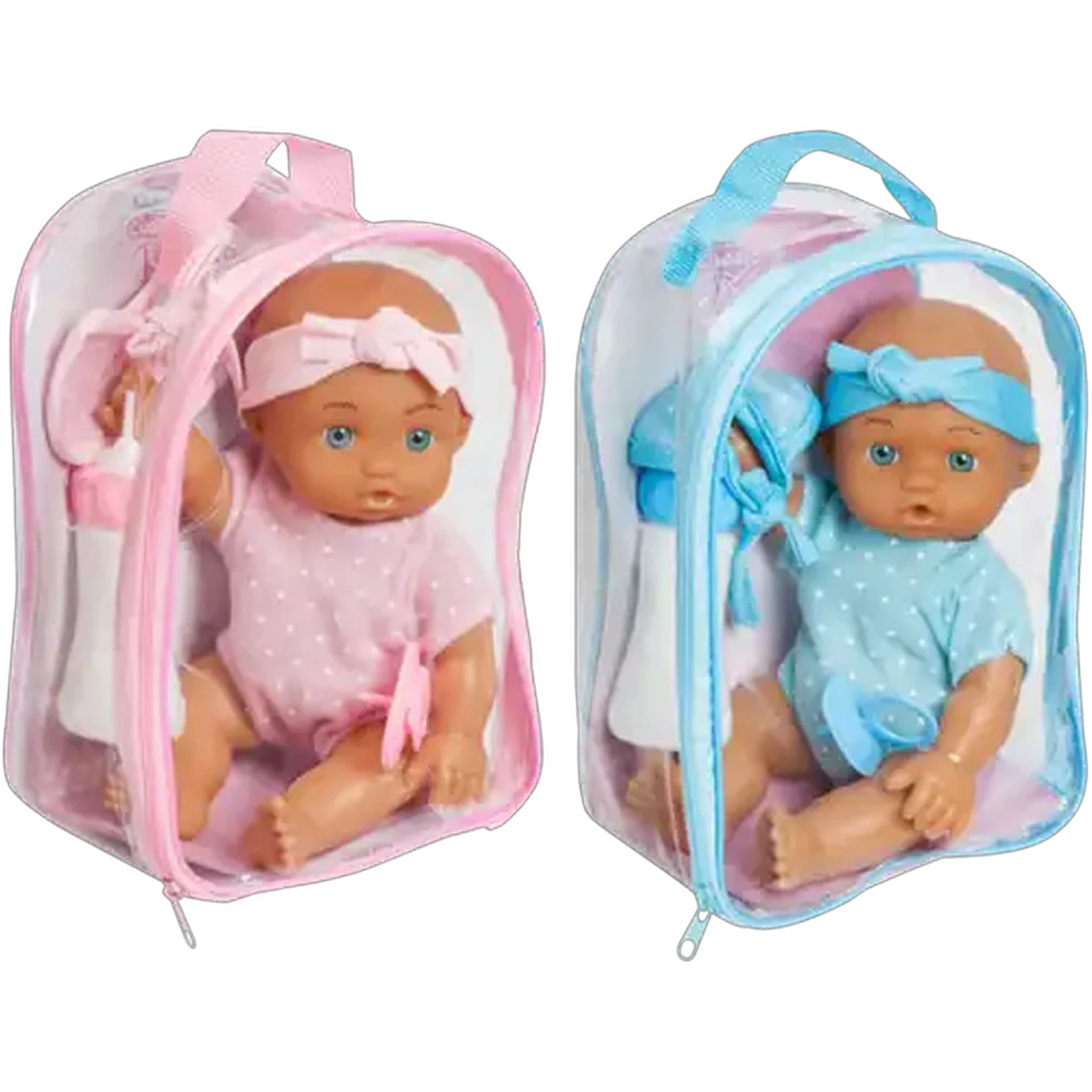Image of Cuddly Baby Doll In Bag 24cm (Colour May Vary)