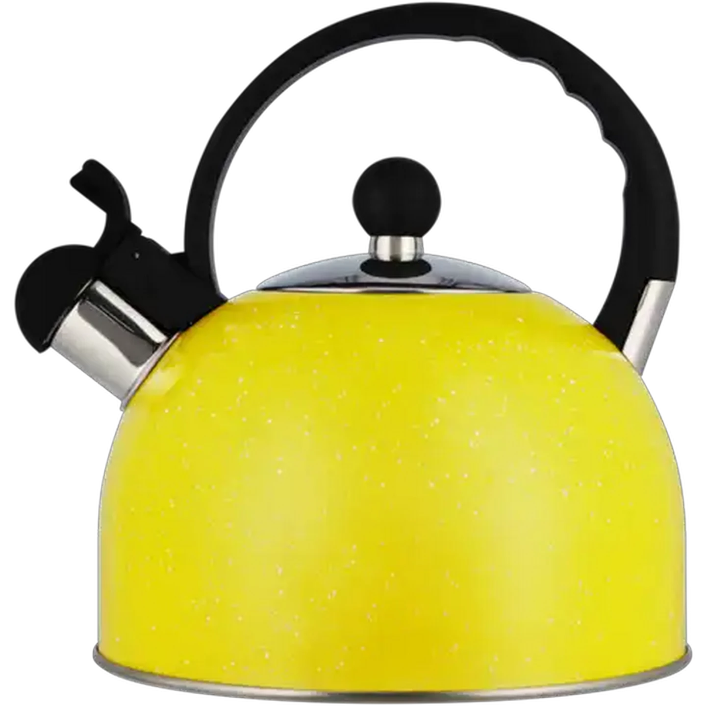 Image of Yellow Stainless Steel Whistling Kettle 2.5L