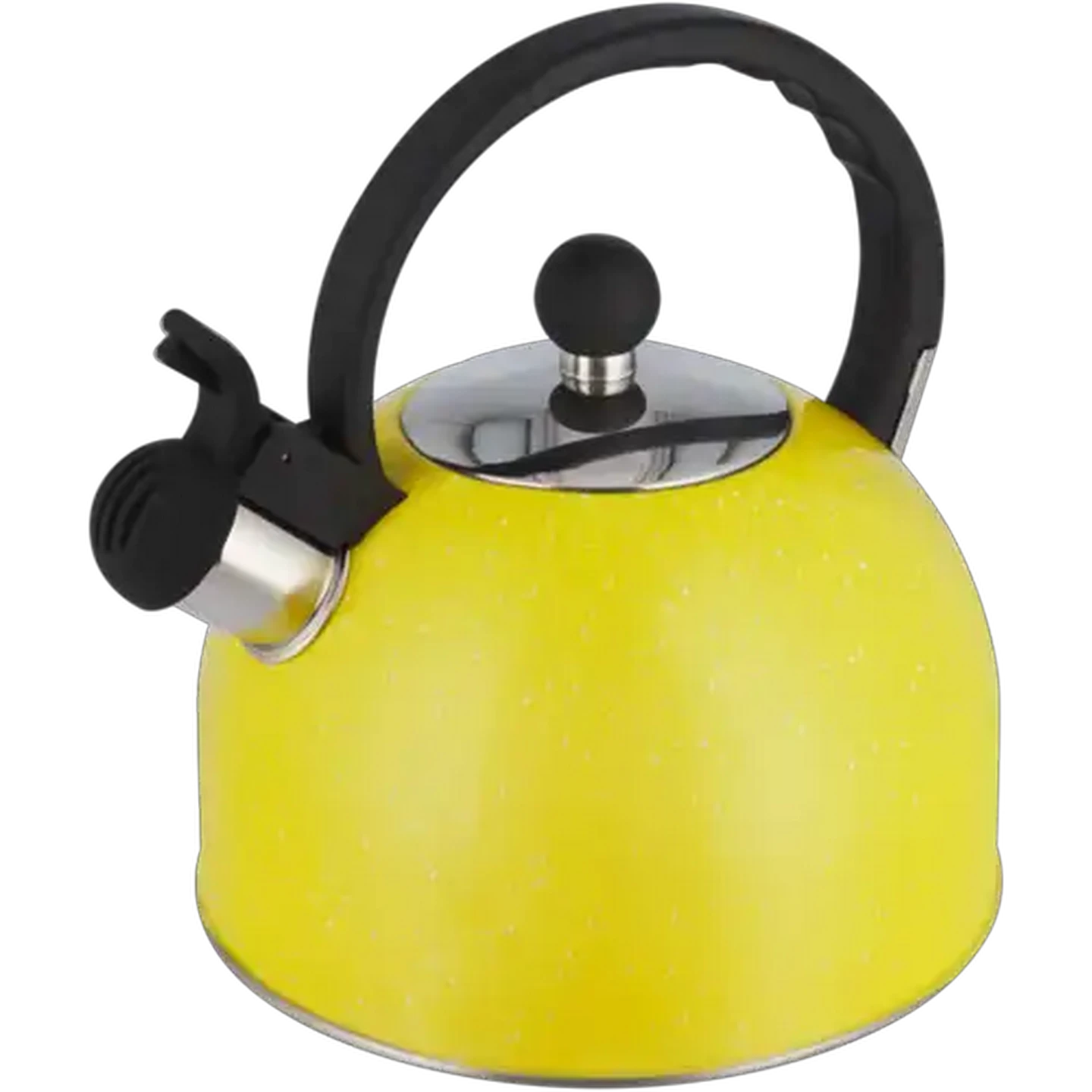 Image of Yellow Stainless Steel Whistling Kettle 2.5L