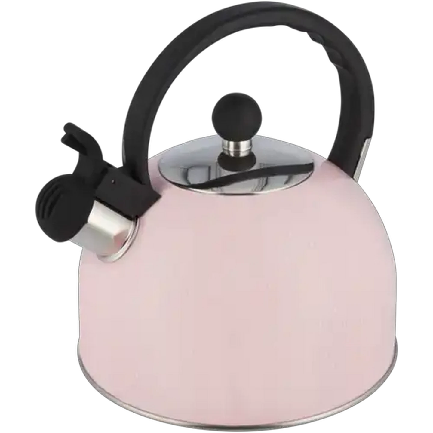 Image of Pink Stainless Steel Whistling Kettle 2.5L