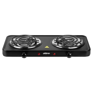 Ottimo Twin Spiral Hot Plate Black 2400W