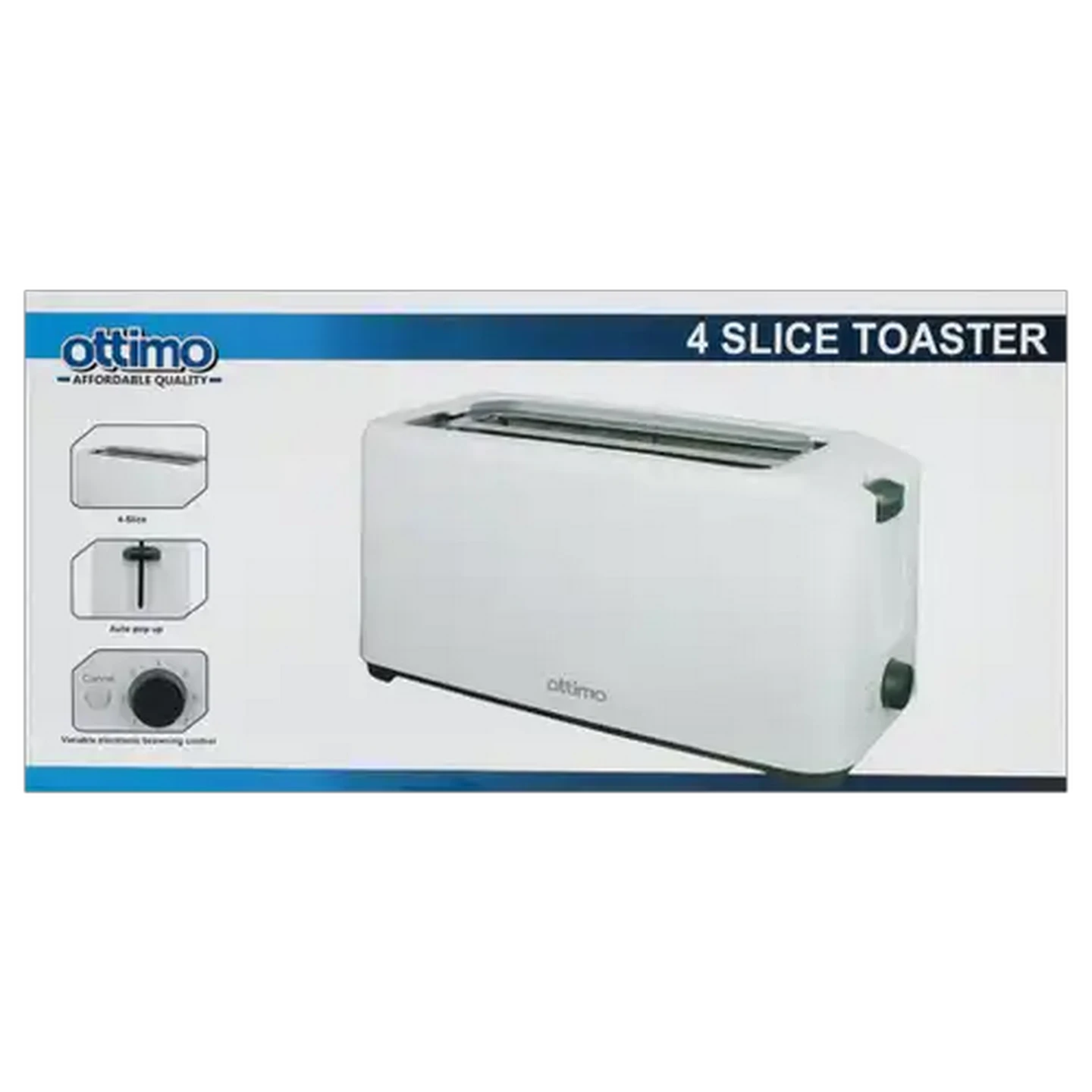 Image of Ottimo White 4-Slice Toaster