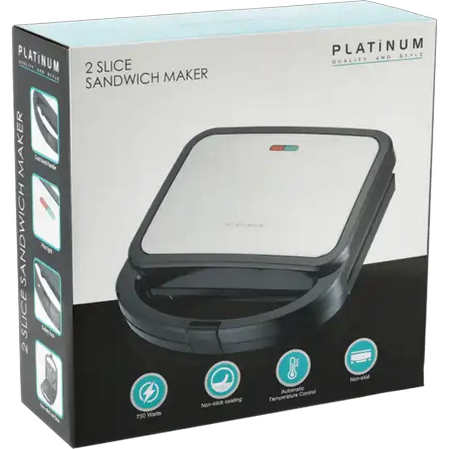 Image of Platinum 2-Slice Sandwich Maker 750W