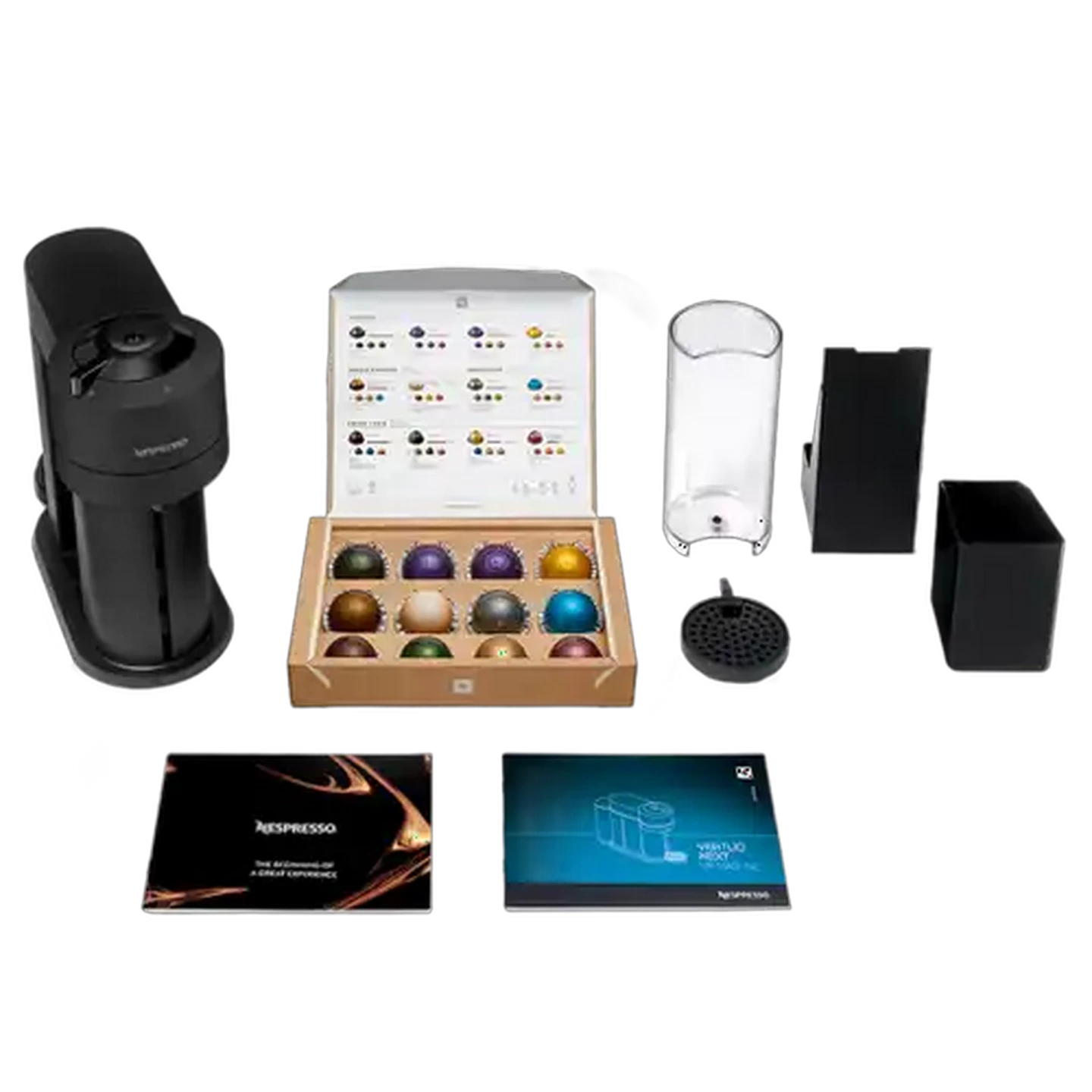 Image of Nespresso Vertuo Next Matt Black Coffee Machine 1500W