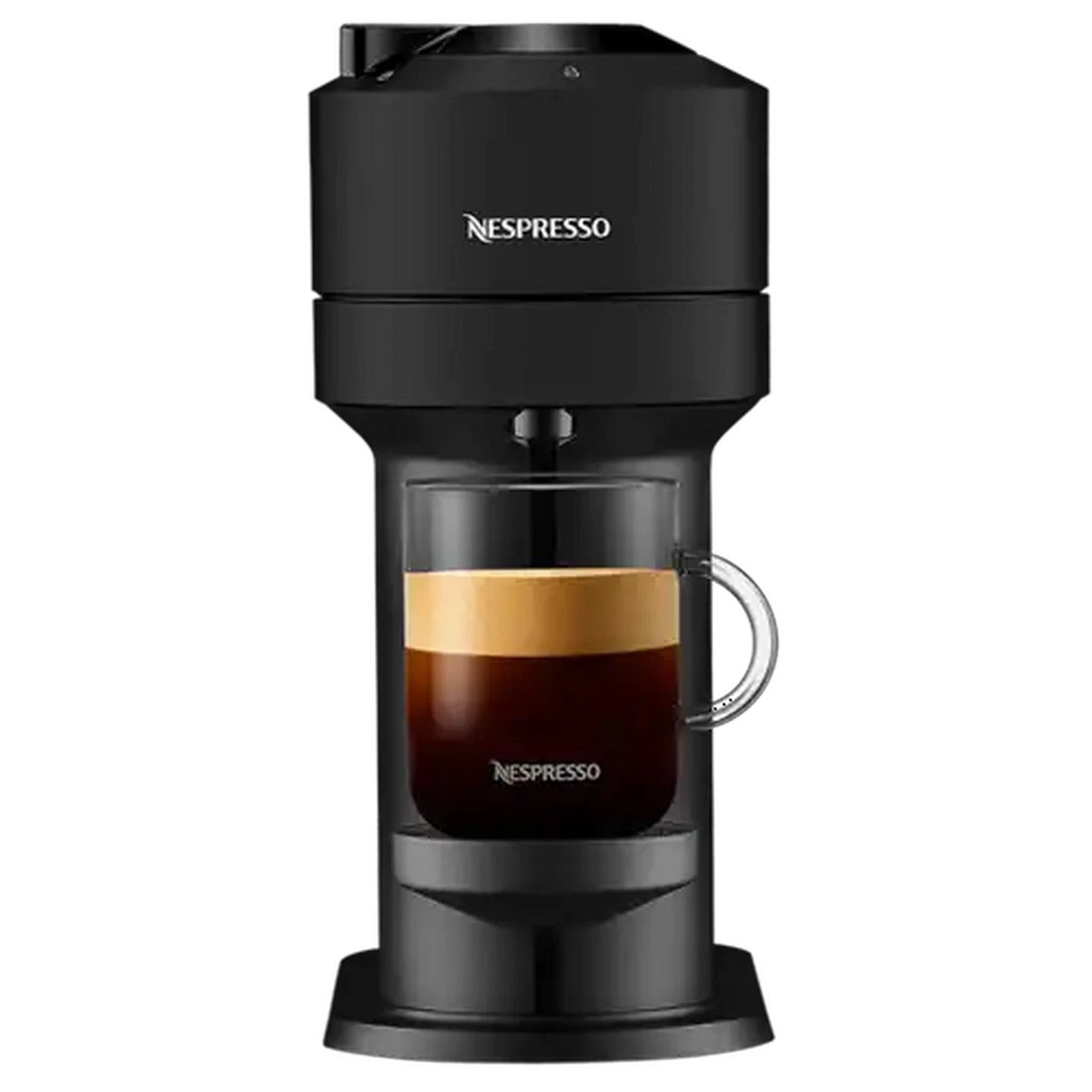 Image of Nespresso Vertuo Next Matt Black Coffee Machine with Nespresso Aeroccino 3 Milk Frother 1260W